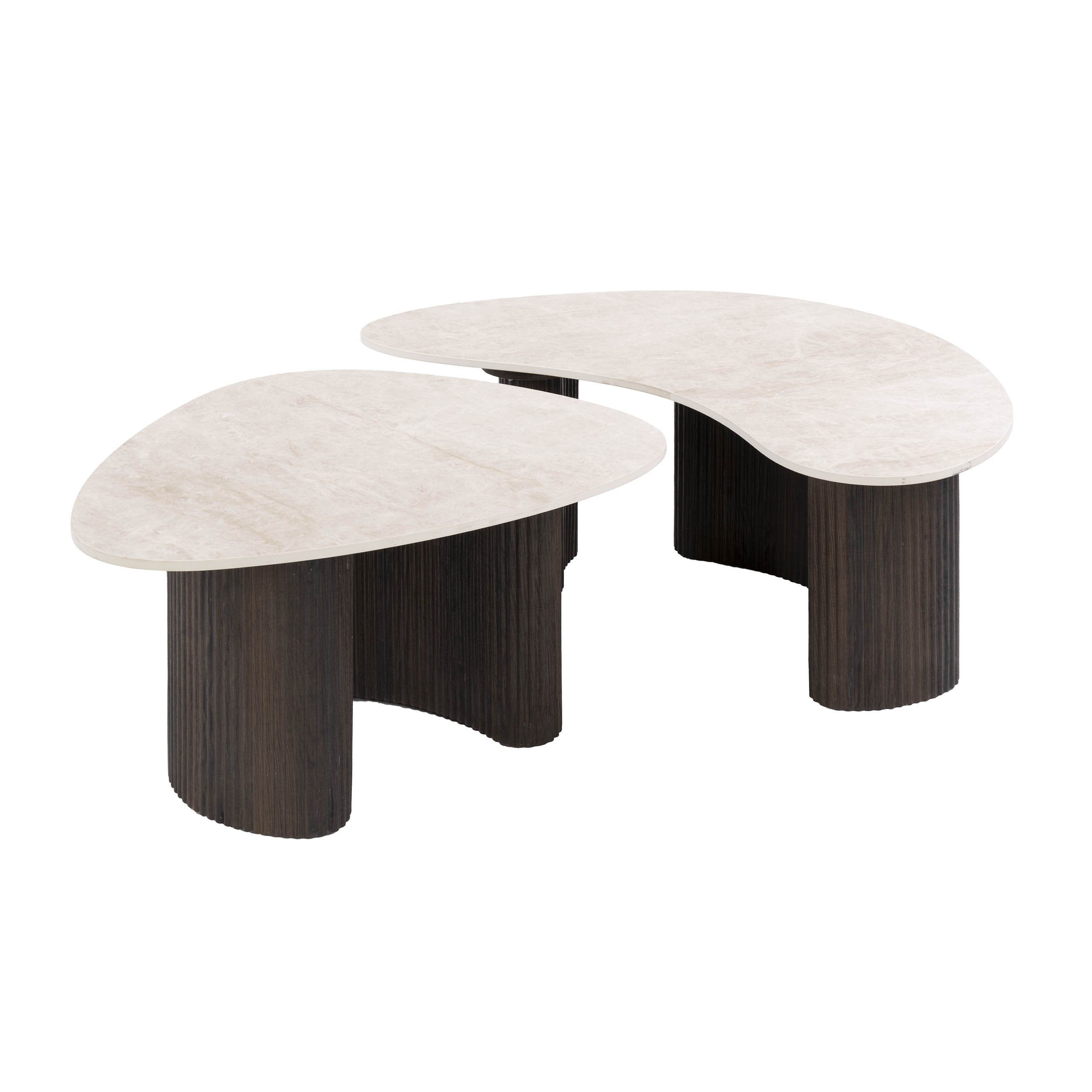 Salontafel Ceramo organisch set van 2 / 3D keramiek Taj Mahal - Zijlstra