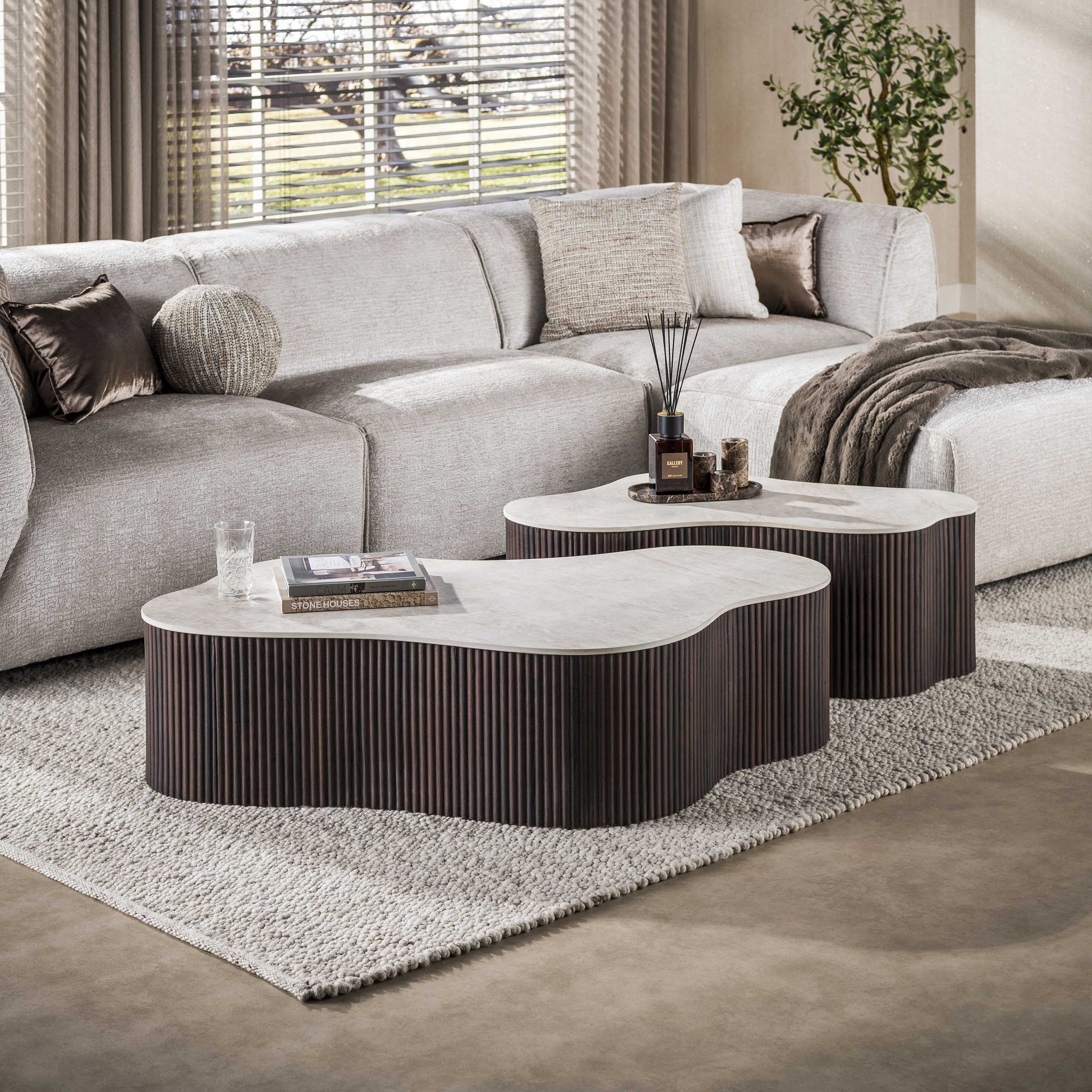 Salontafel Ceramo grande set van 2 / 3D keramiek Taj Mahal - Zijlstra