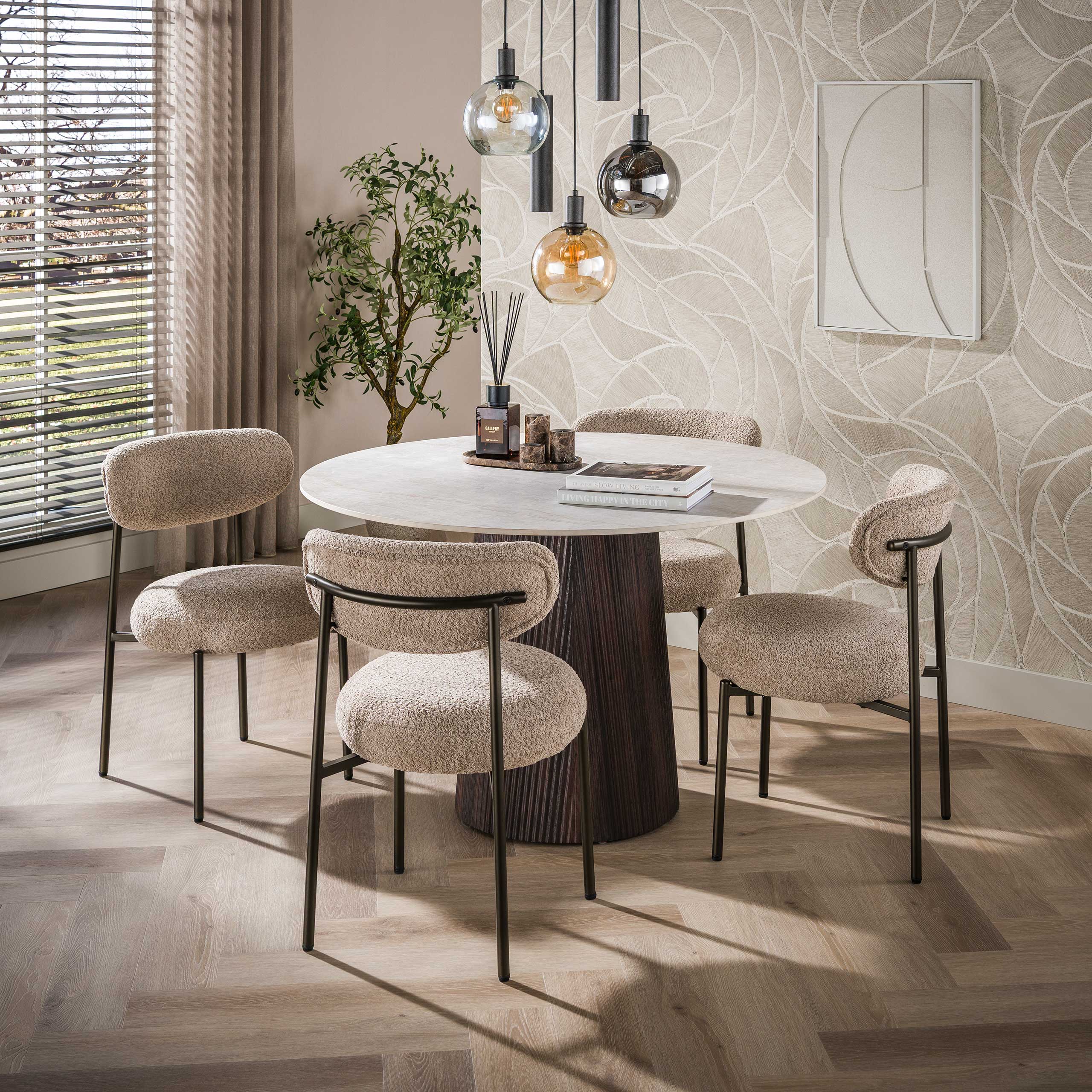 Eettafel Ceramo Centro rond Ø120cm / 3D keramiek Taj Mahal - Zijlstra