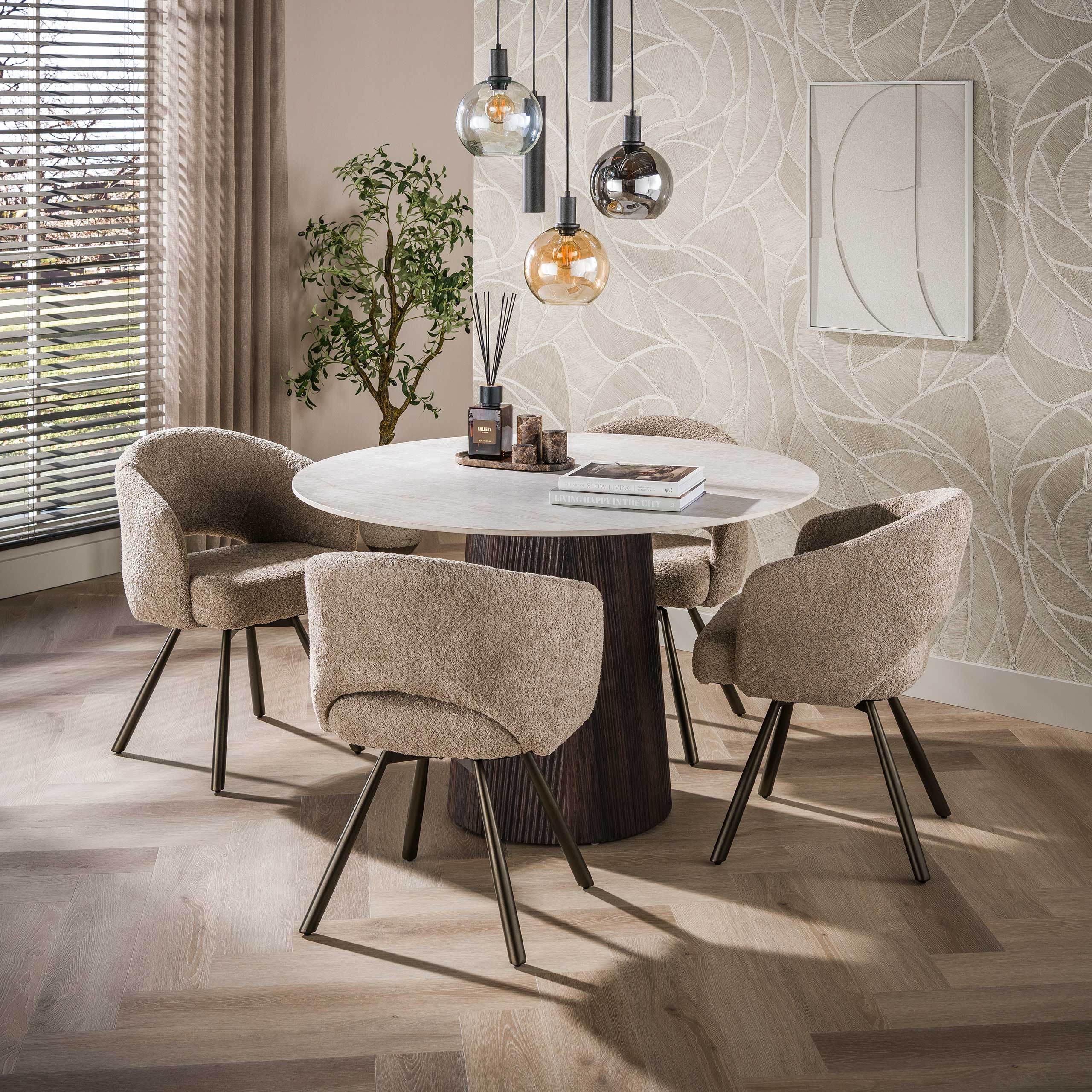 Eettafel Ceramo Centro rond Ø120cm / 3D keramiek Taj Mahal - Zijlstra
