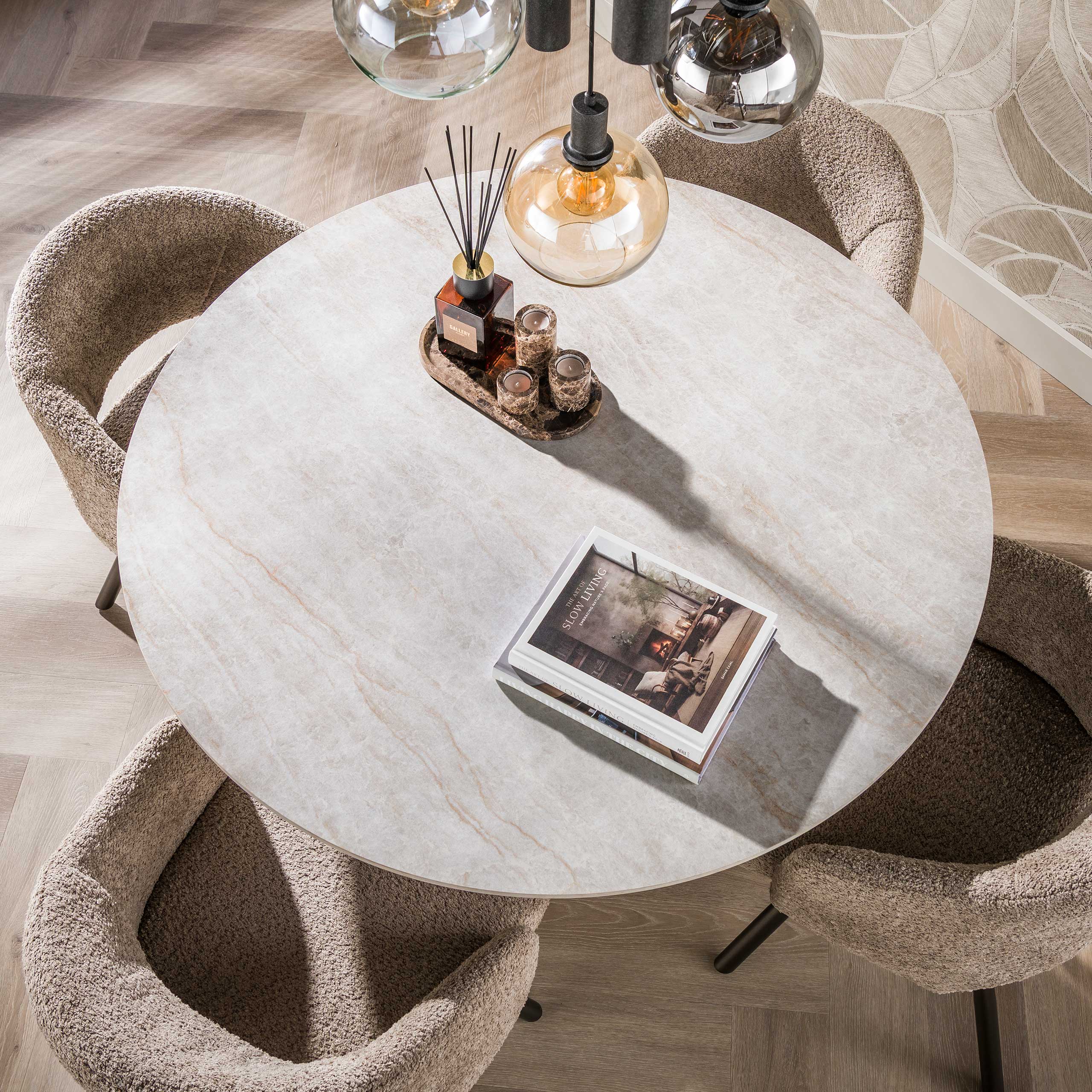 Eettafel Ceramo Centro rond Ø120cm / 3D keramiek Taj Mahal - Zijlstra