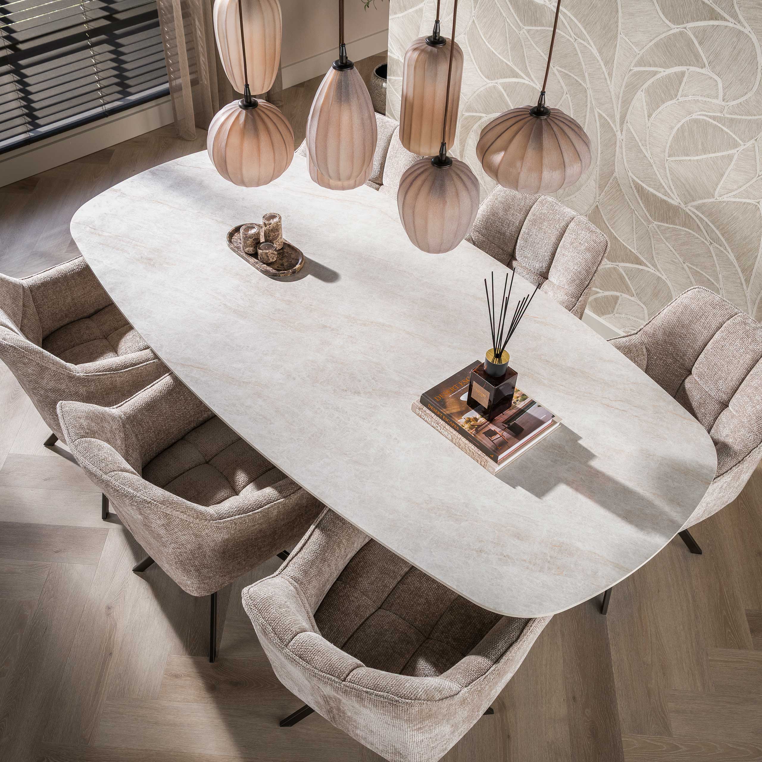 Eettafel Ceramo Centro deens ovaal 215cm / 3D keramiek Taj Mahal - Zijlstra