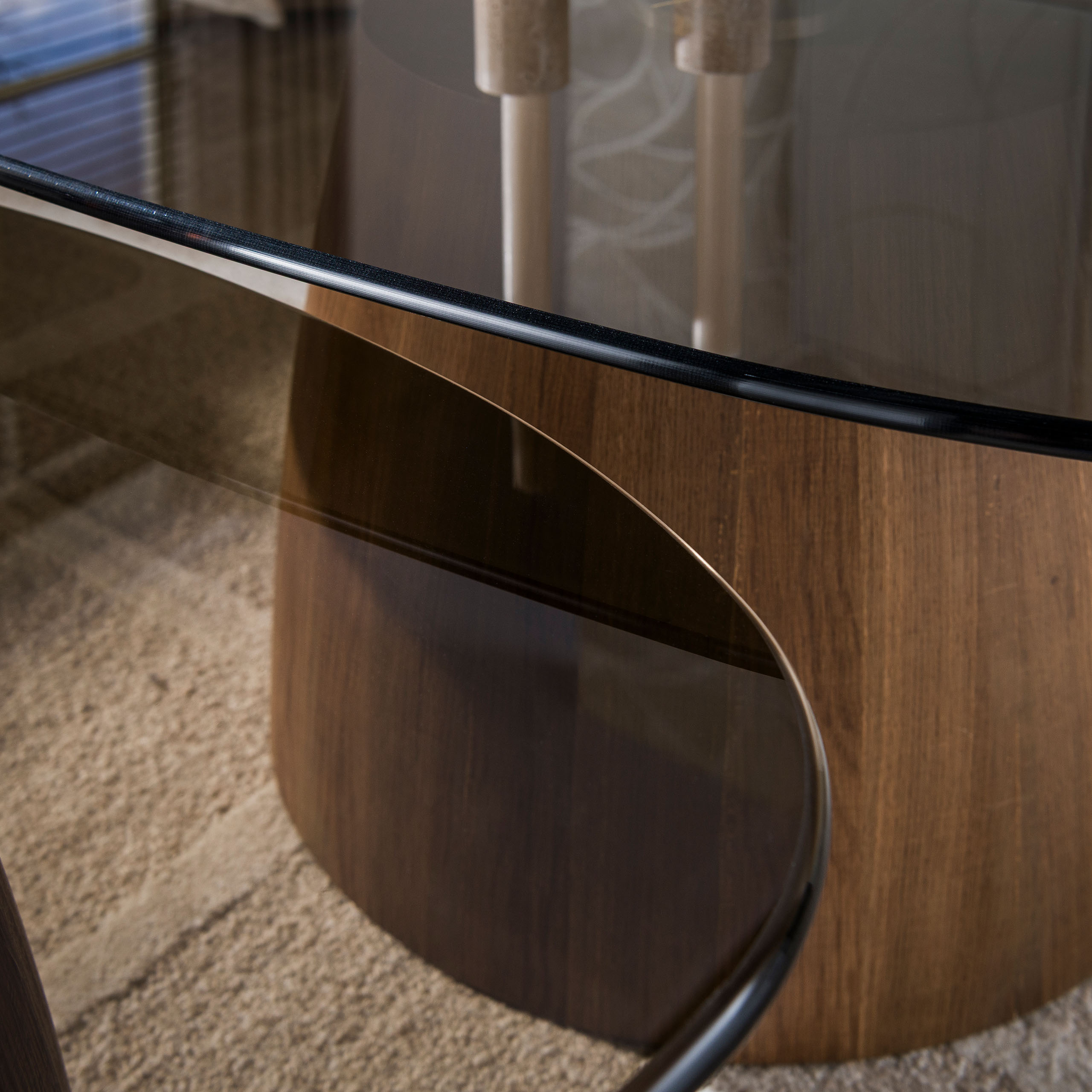 Salontafel Tinto driehoekig set van 2 / Brons glas - Zijlstra