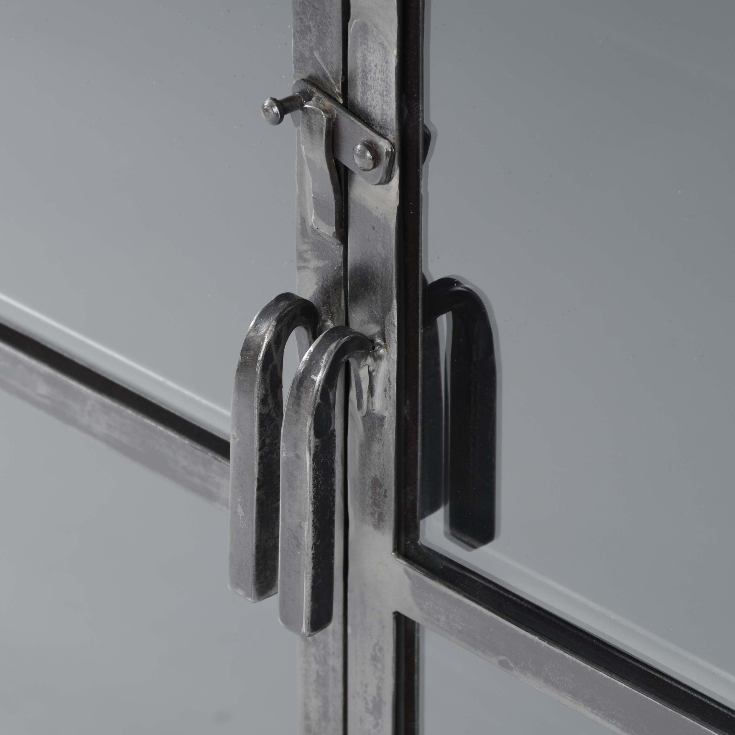 Dressoir Rift Metal 4 deuren / Gunmetal - Zijlstra
