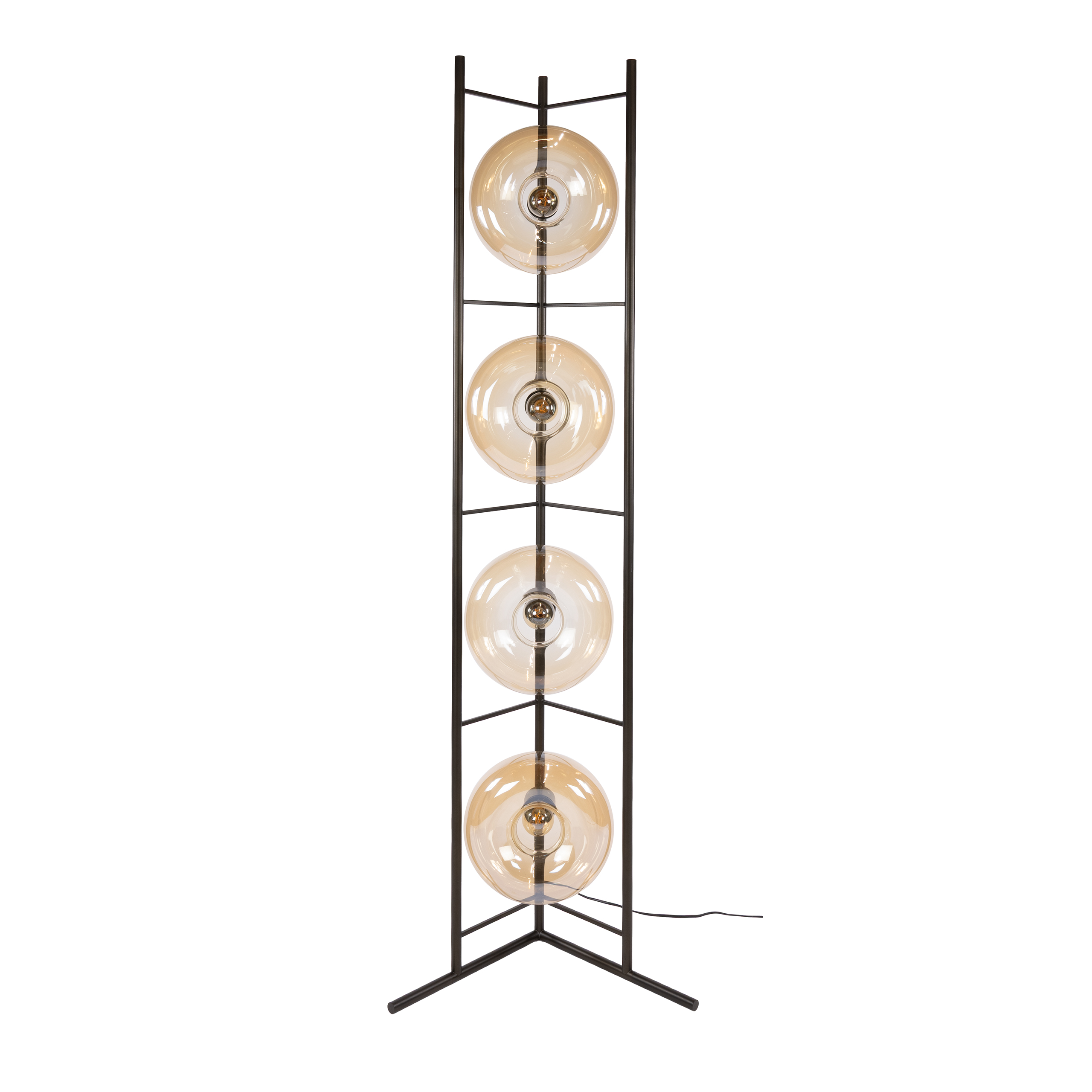 Floor lamp Soll 4-light / Amber glass - Zijlstra