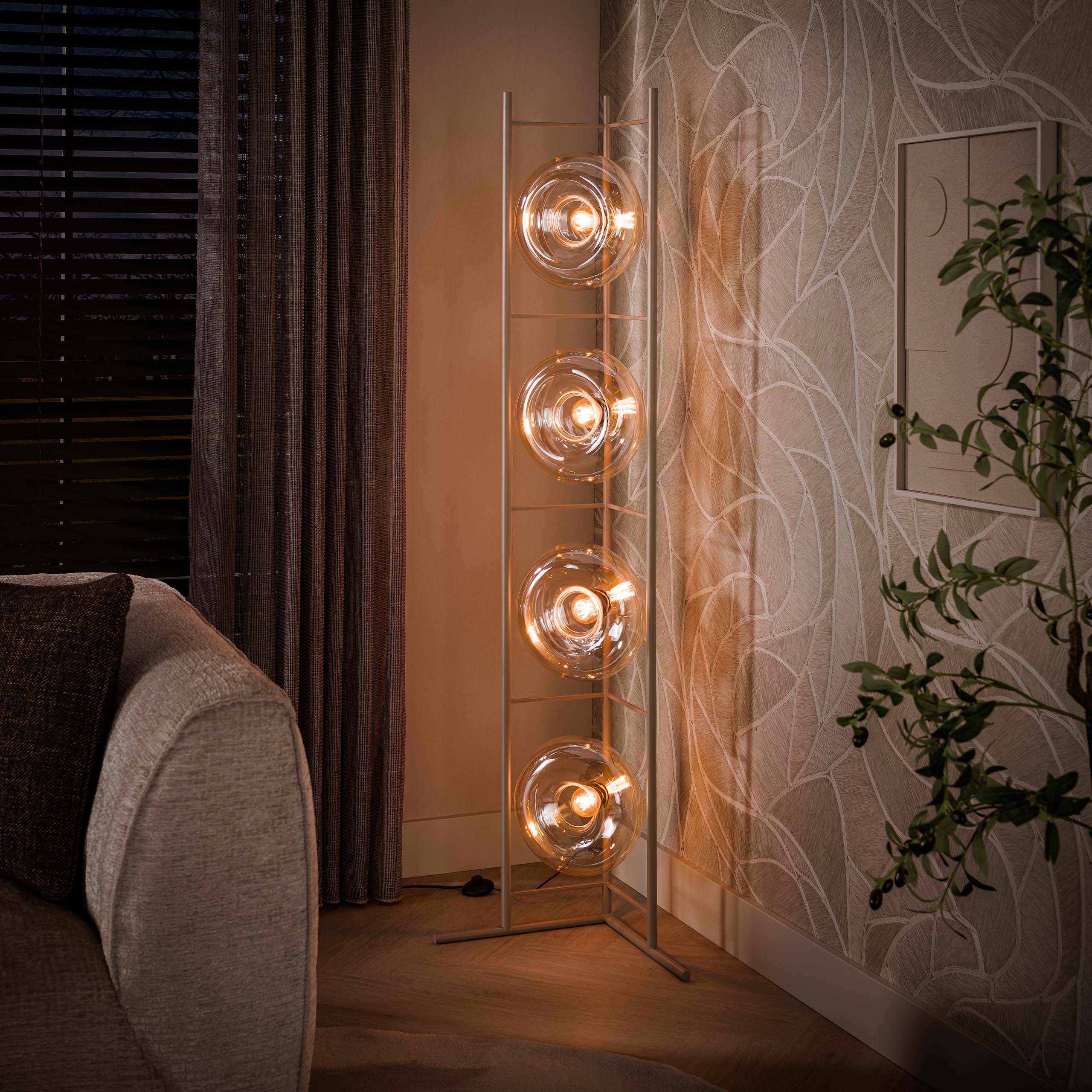 Floor lamp Soll 4-light / Beige - Zijlstra