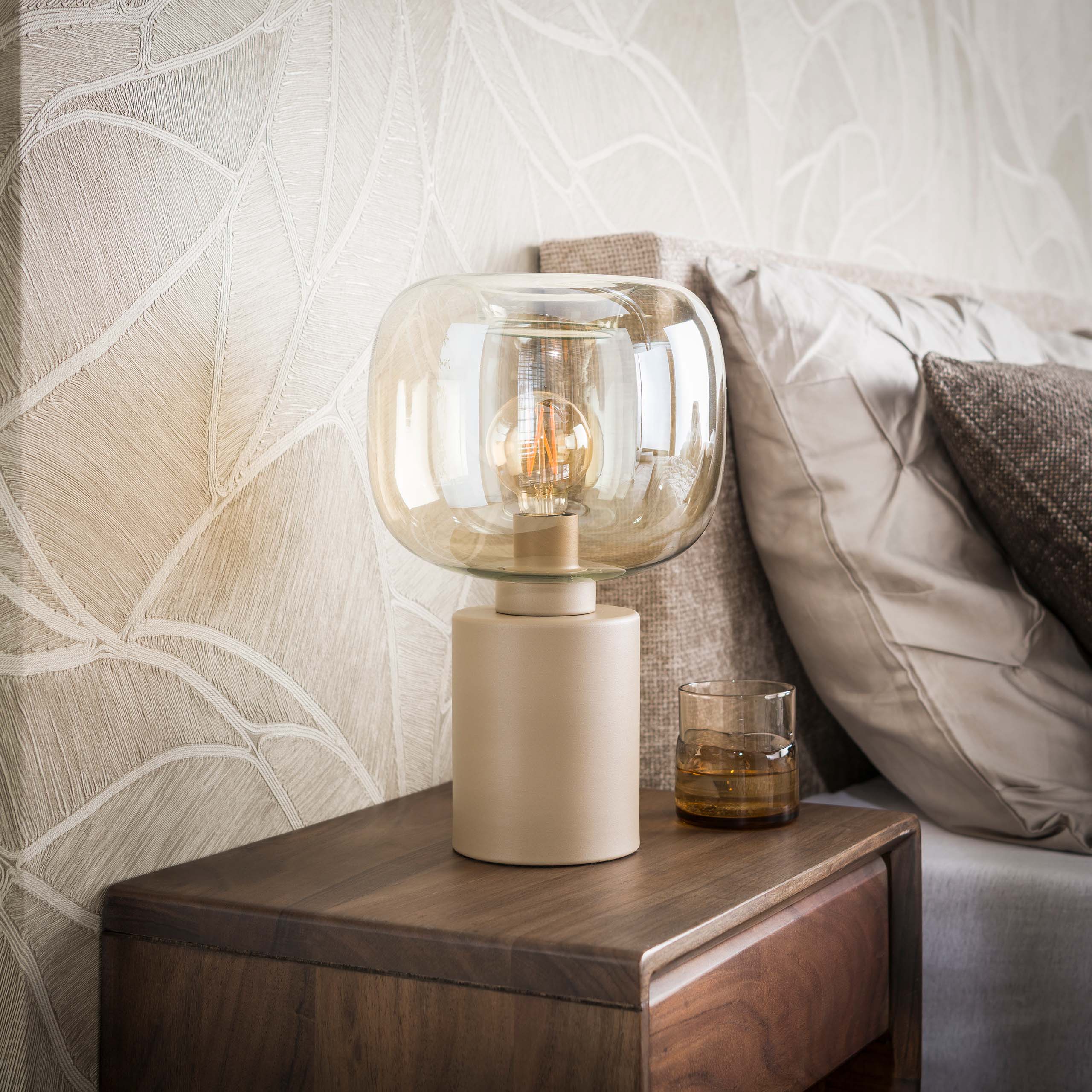 Tischleuchte Serene 1-flammig / Beige - Zijlstra