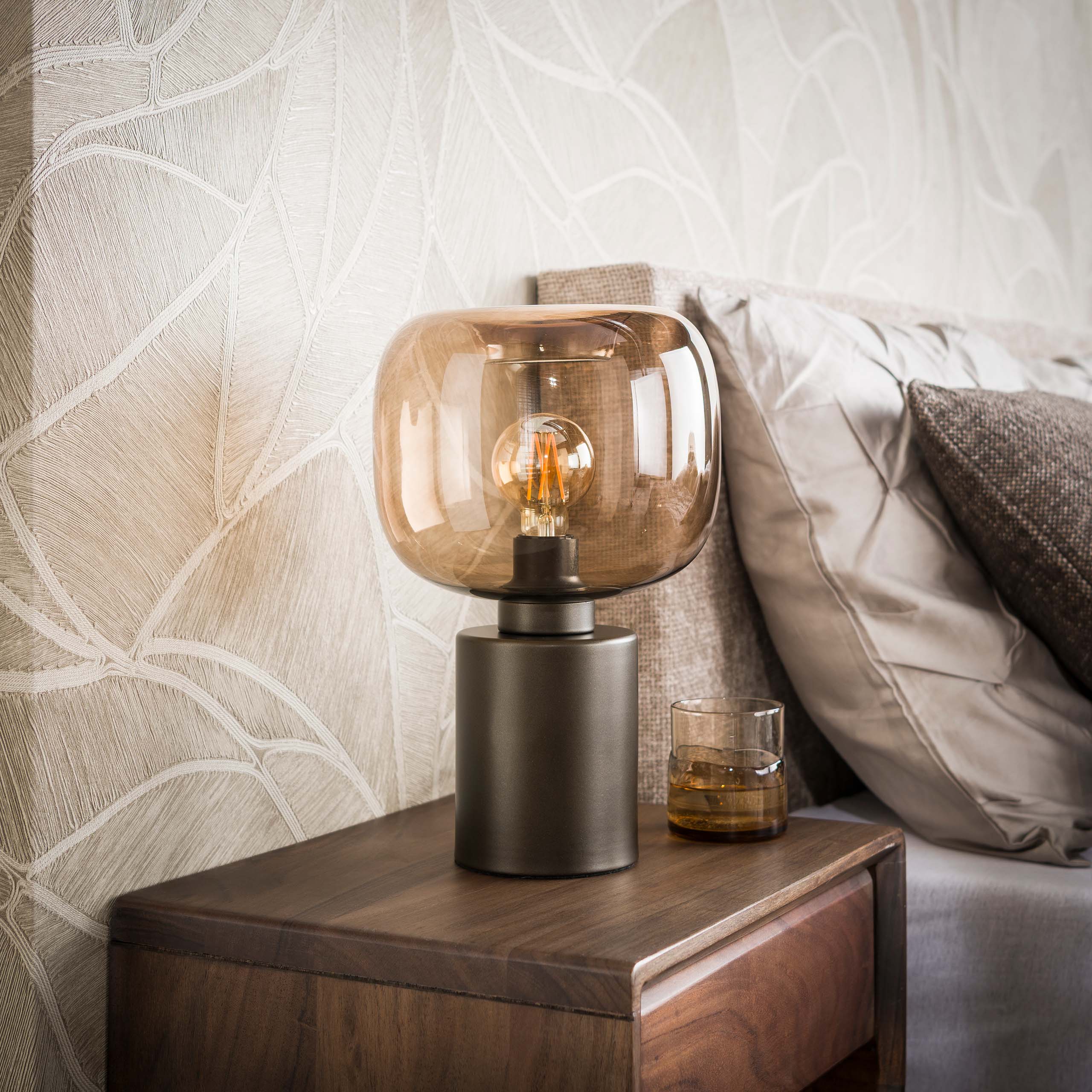 Tischlampe Serene 1-flammig / Sienna braun - Zijlstra
