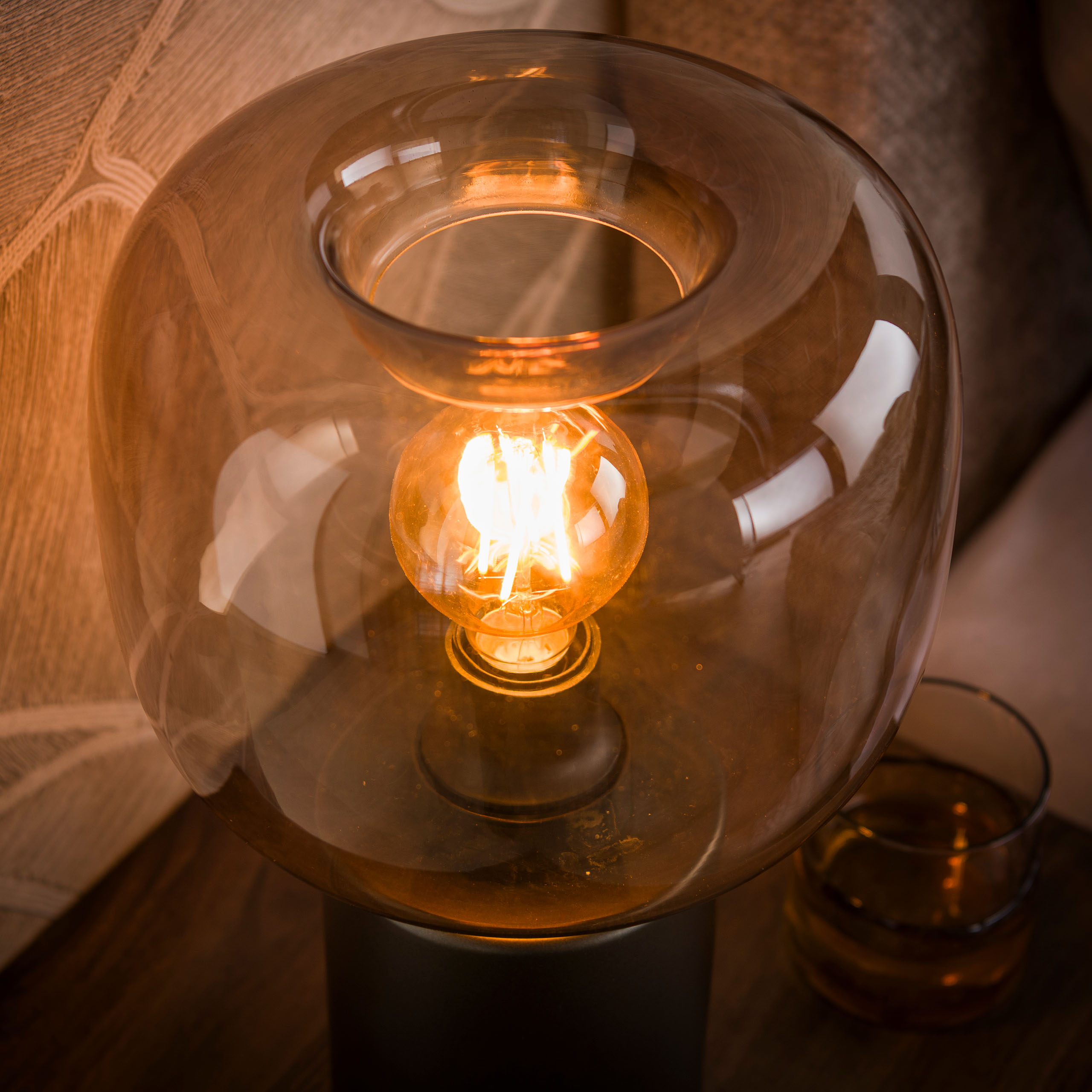 Tischlampe Serene 1-flammig / Sienna braun - Zijlstra