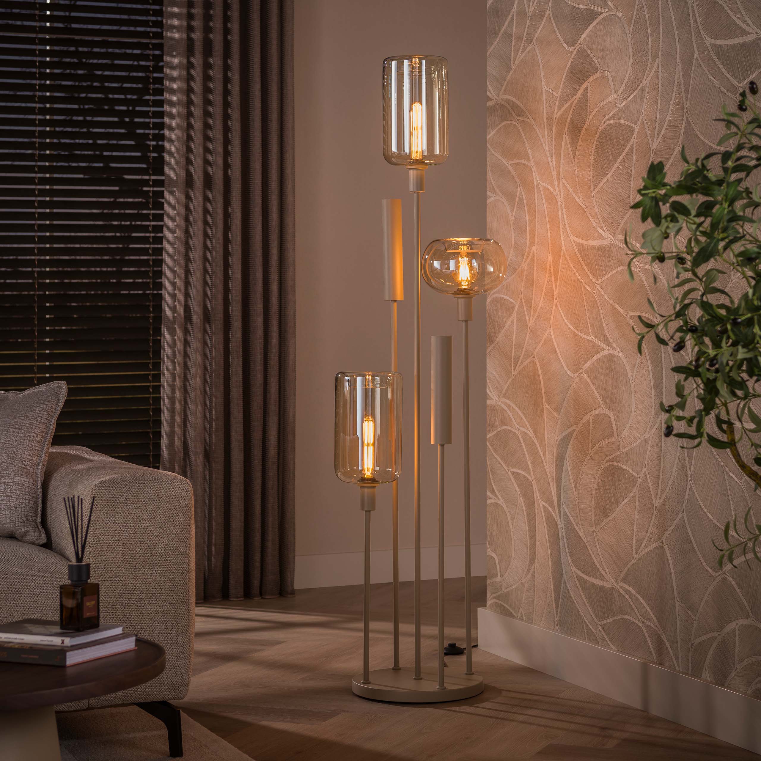 Stehleuchte Serene switch gestuft 2+3-flammig / Beige - Zijlstra