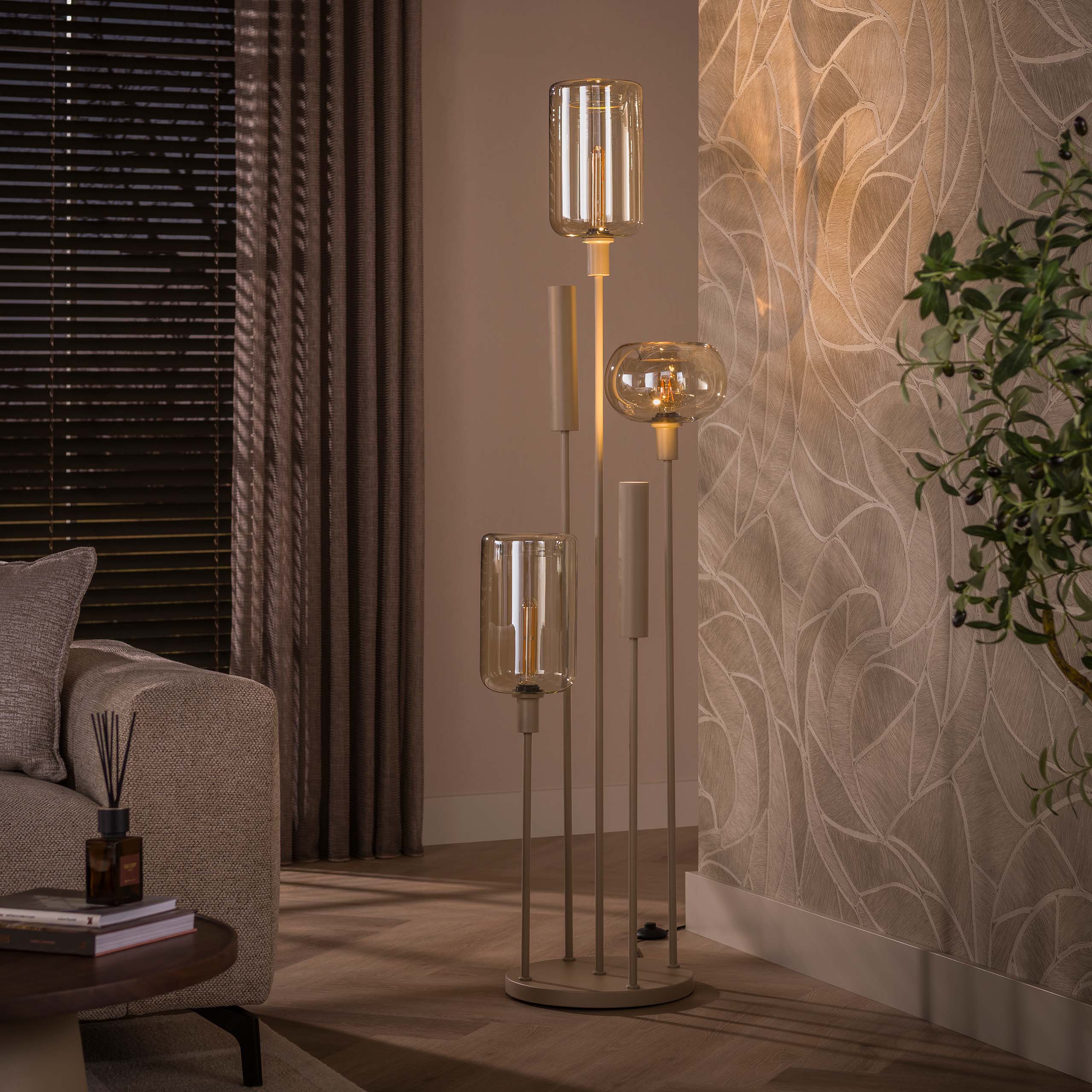 Stehleuchte Serene switch gestuft 2+3-flammig / Beige - Zijlstra