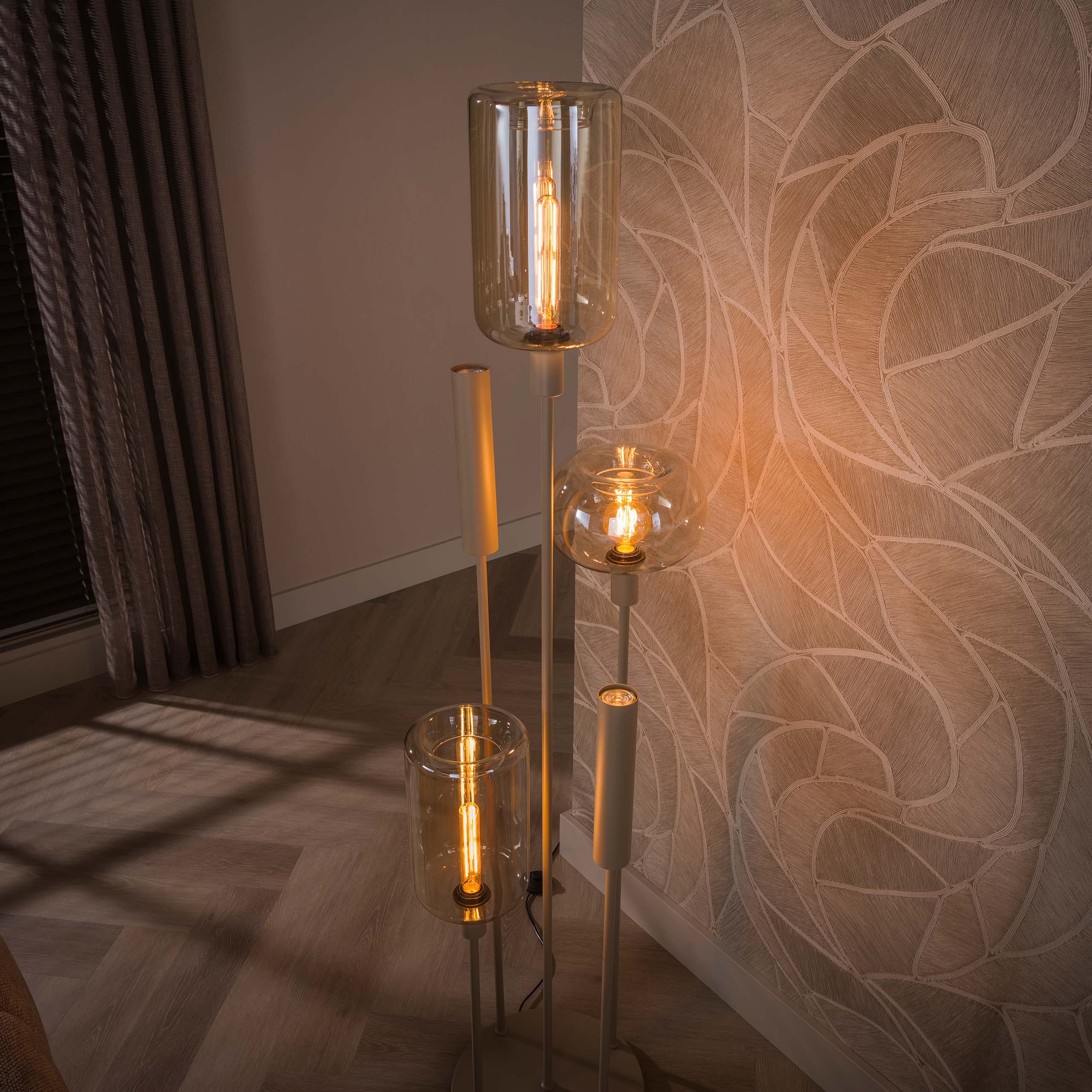 Stehleuchte Serene switch getrapt 2+3-flammig in Beige - Emmo Design