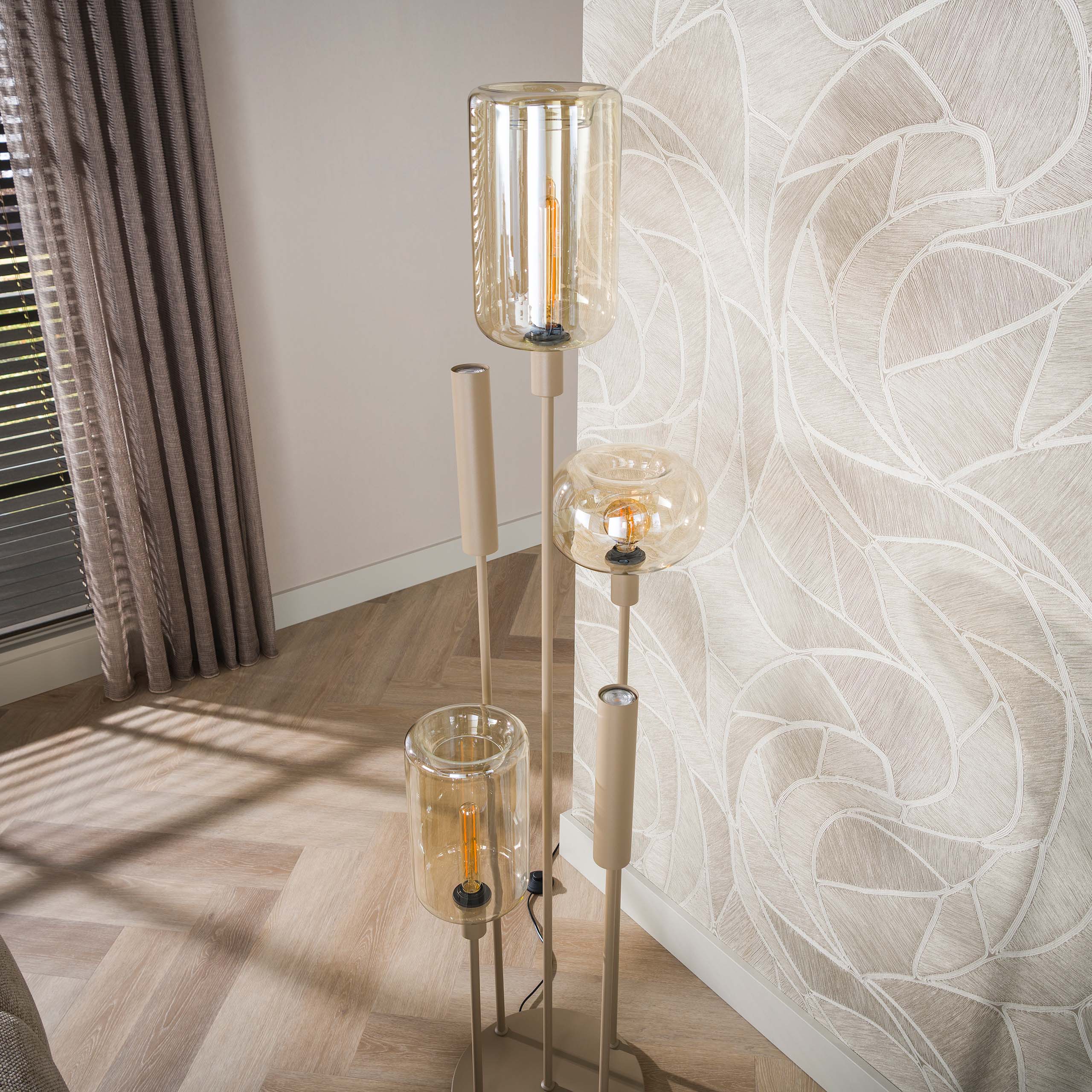 Stehleuchte Serene switch getrapt 2+3-flammig in Beige - Emmo Design