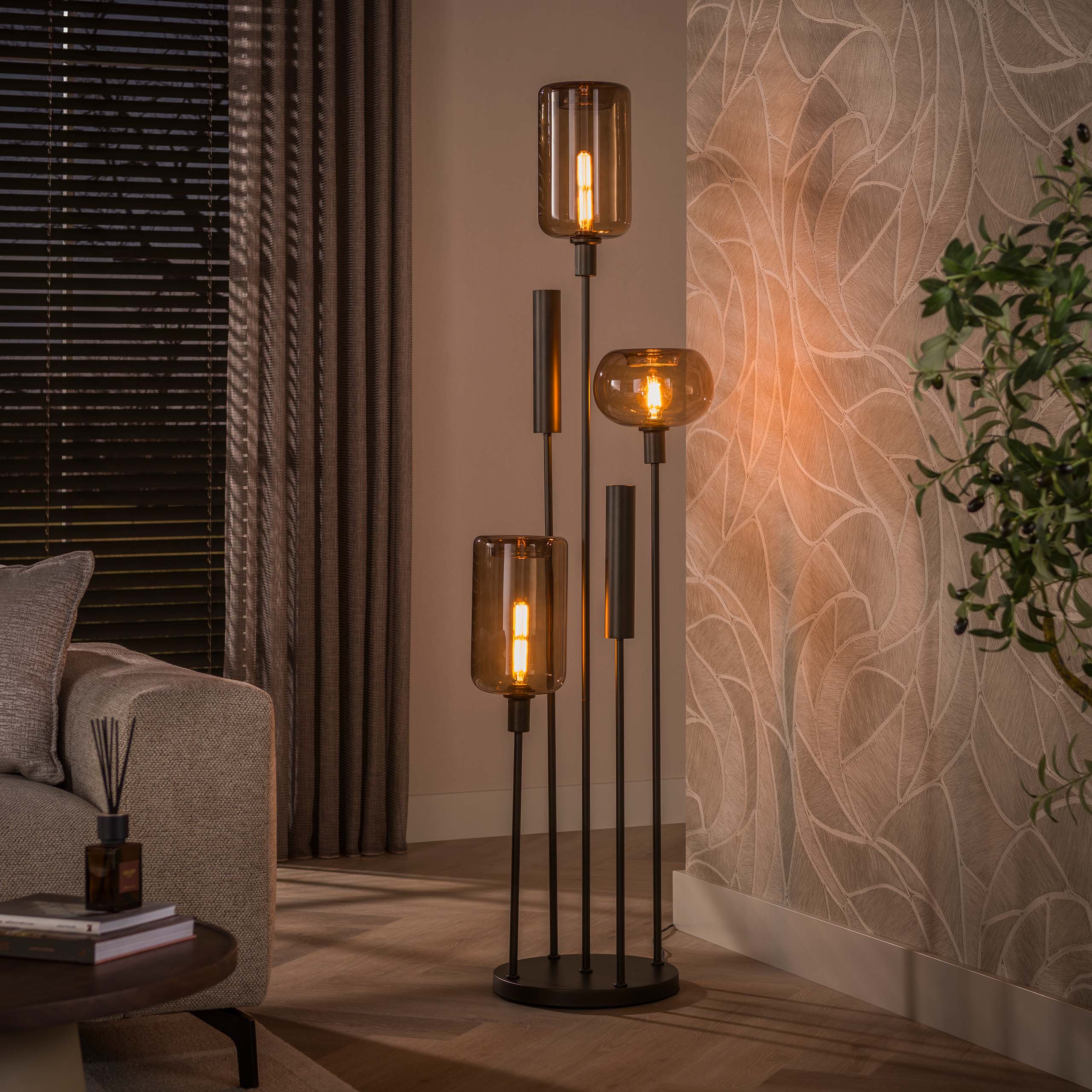 Stehlampe Serene switch gestuft 2+3-flammig / Sienna braun - Zijlstra