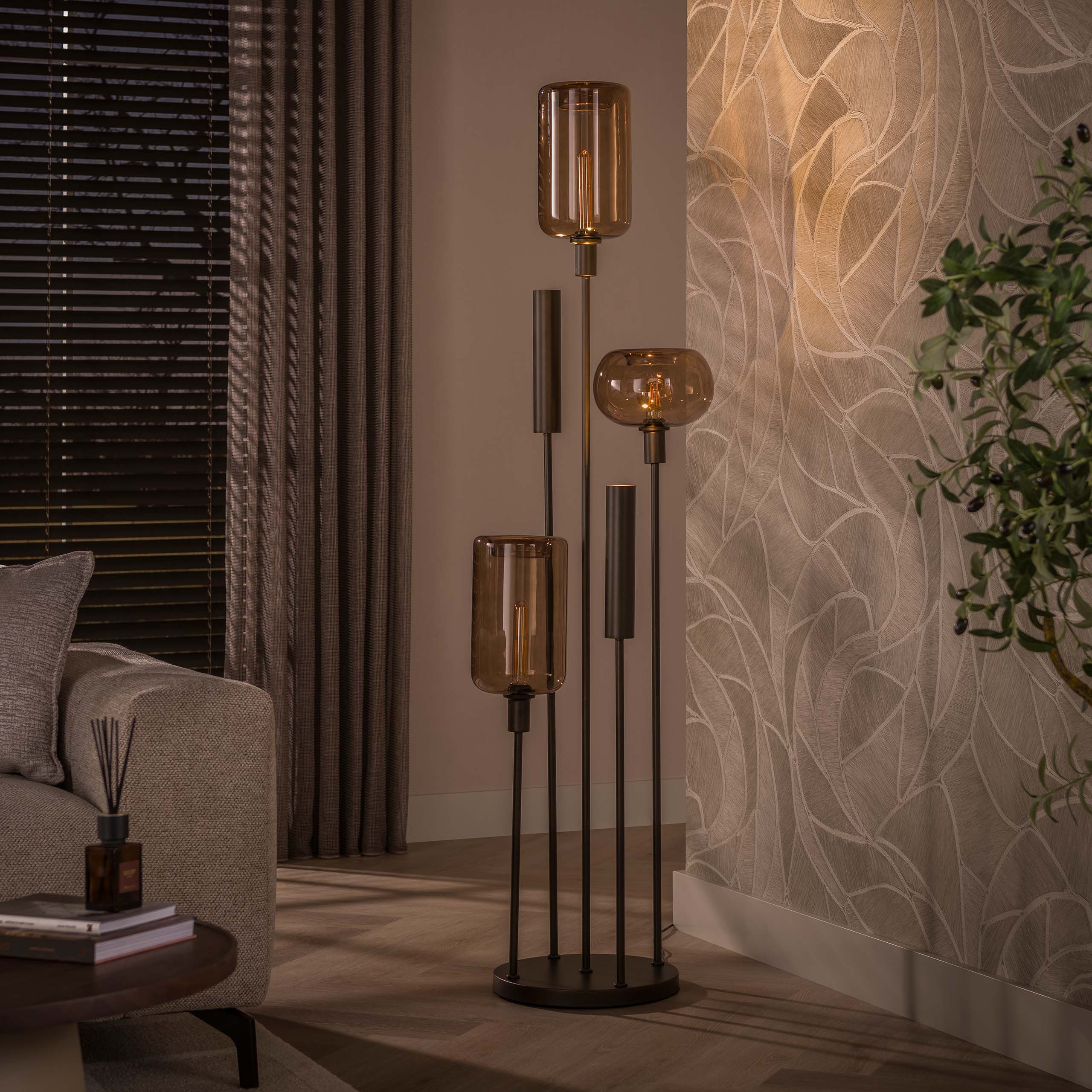Stehlampe Serene switch gestuft 2+3-flammig / Sienna braun - Zijlstra