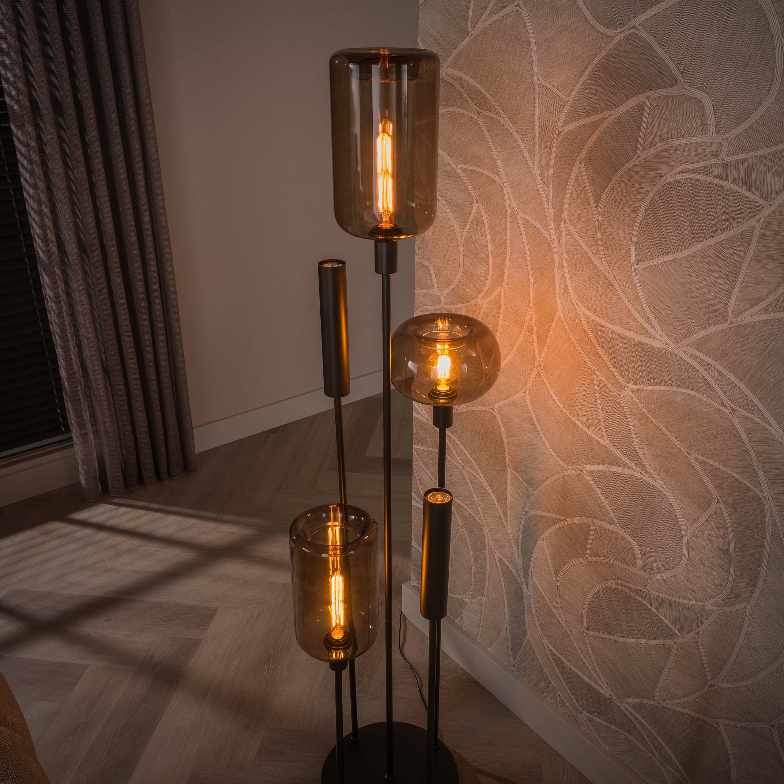 Stehlampe Serene switch gestuft 2+3-flammig / Sienna braun - Zijlstra