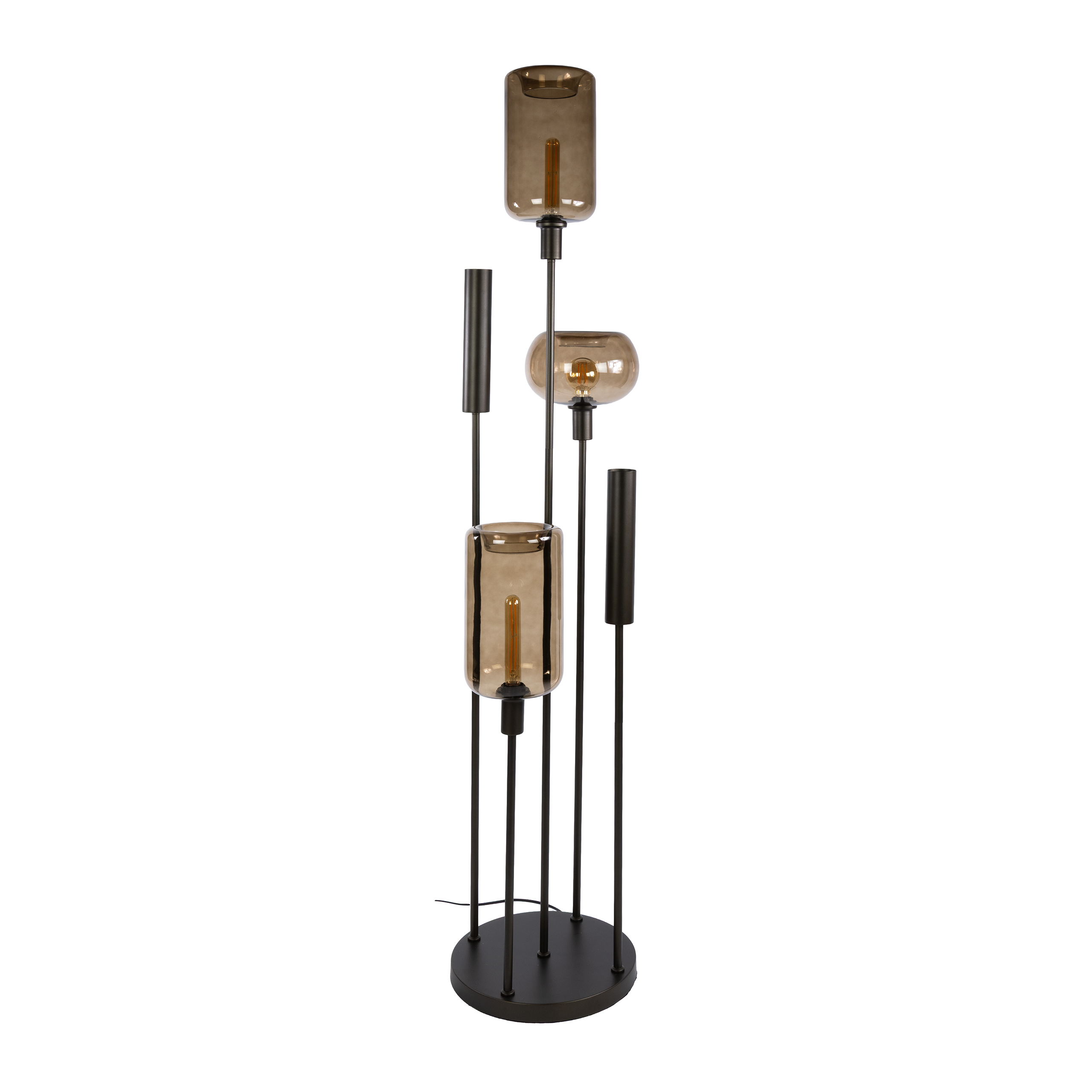 Lámpara de pie Serene switch escalonada 2+3 luces / Sienna bruin - Zijlstra