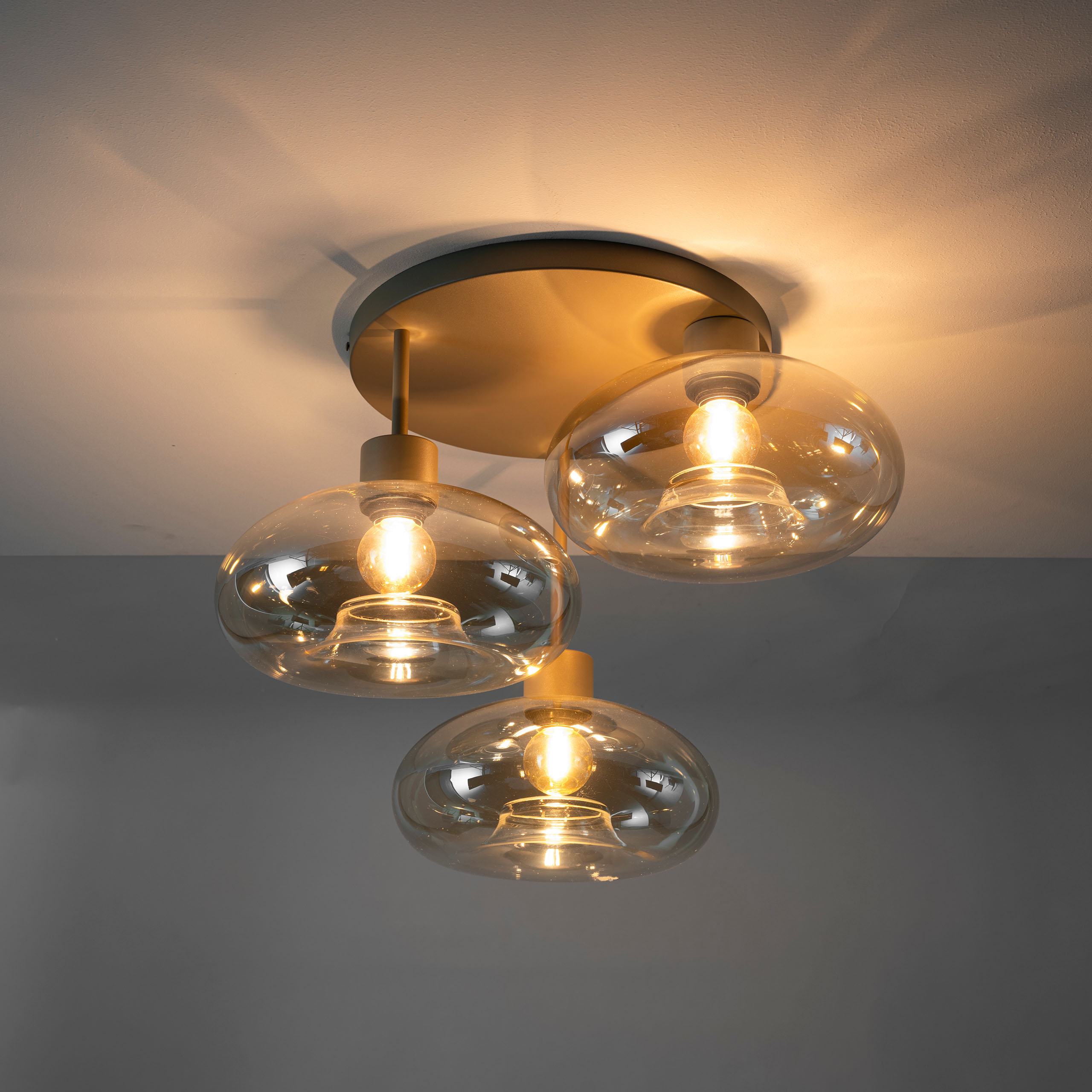 Deckenleuchte Serene 3-flammig in Beige - Emmo Design