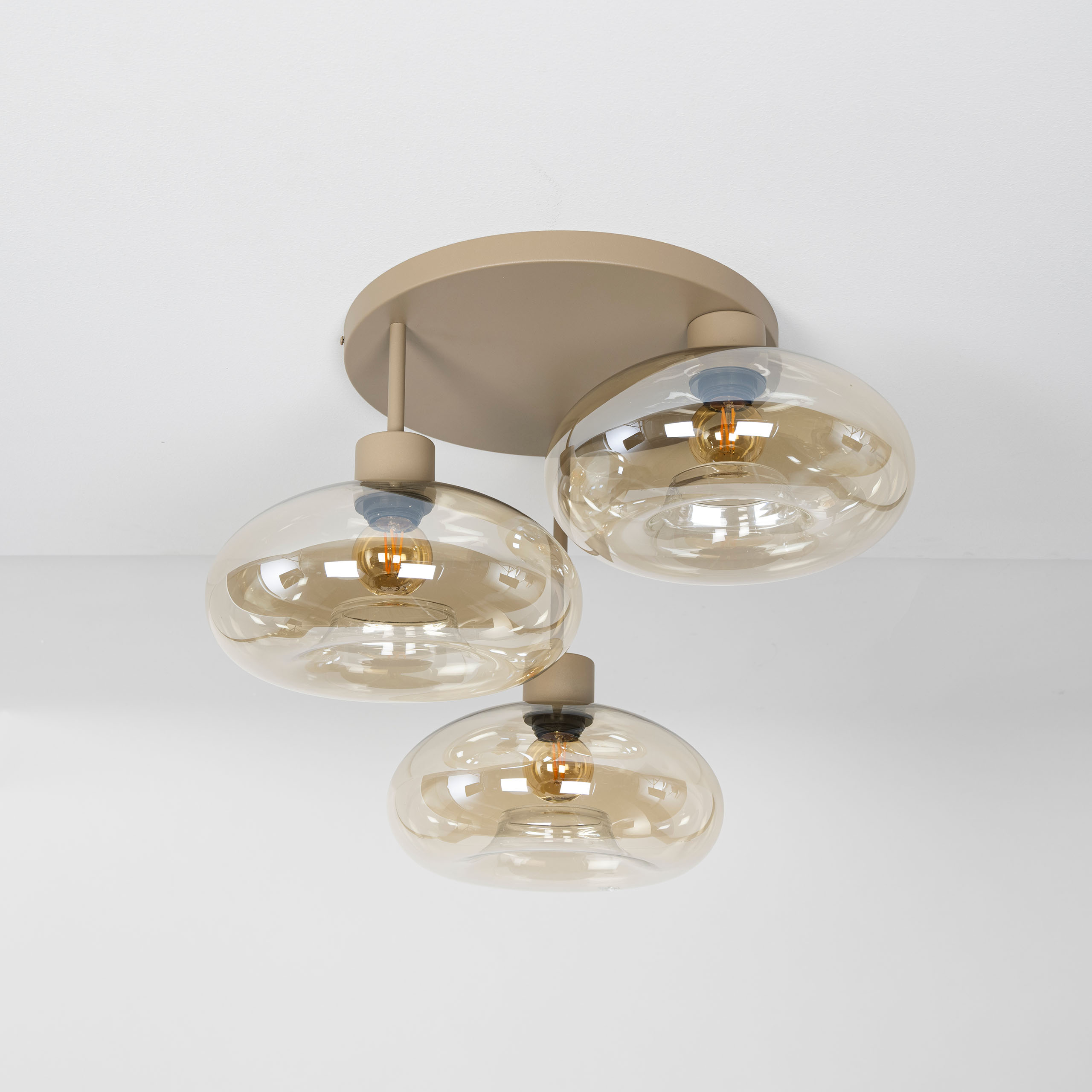 Deckenleuchte Serene 3-flammig in Beige - Emmo Design