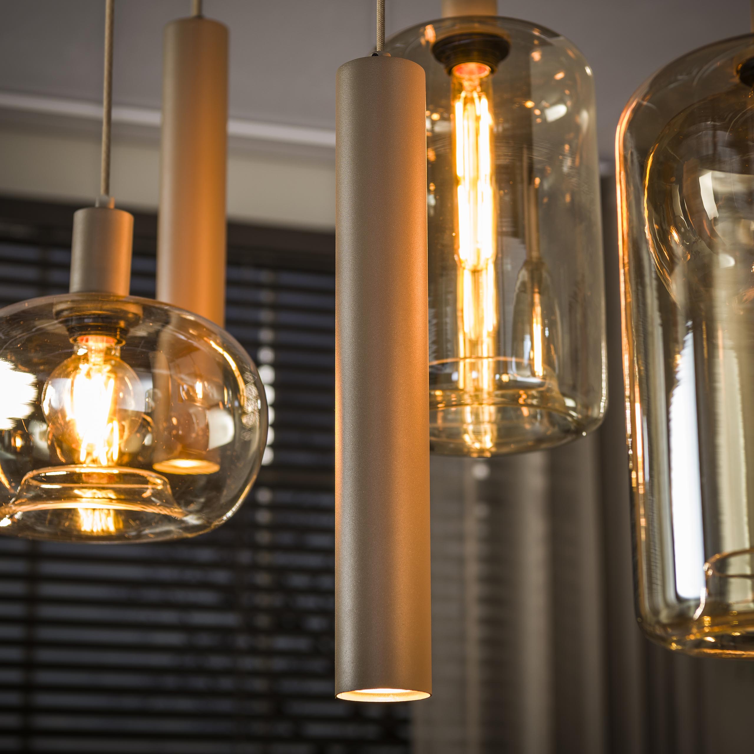 Hanglamp Serene 4+3-lichts / Beige - Zijlstra