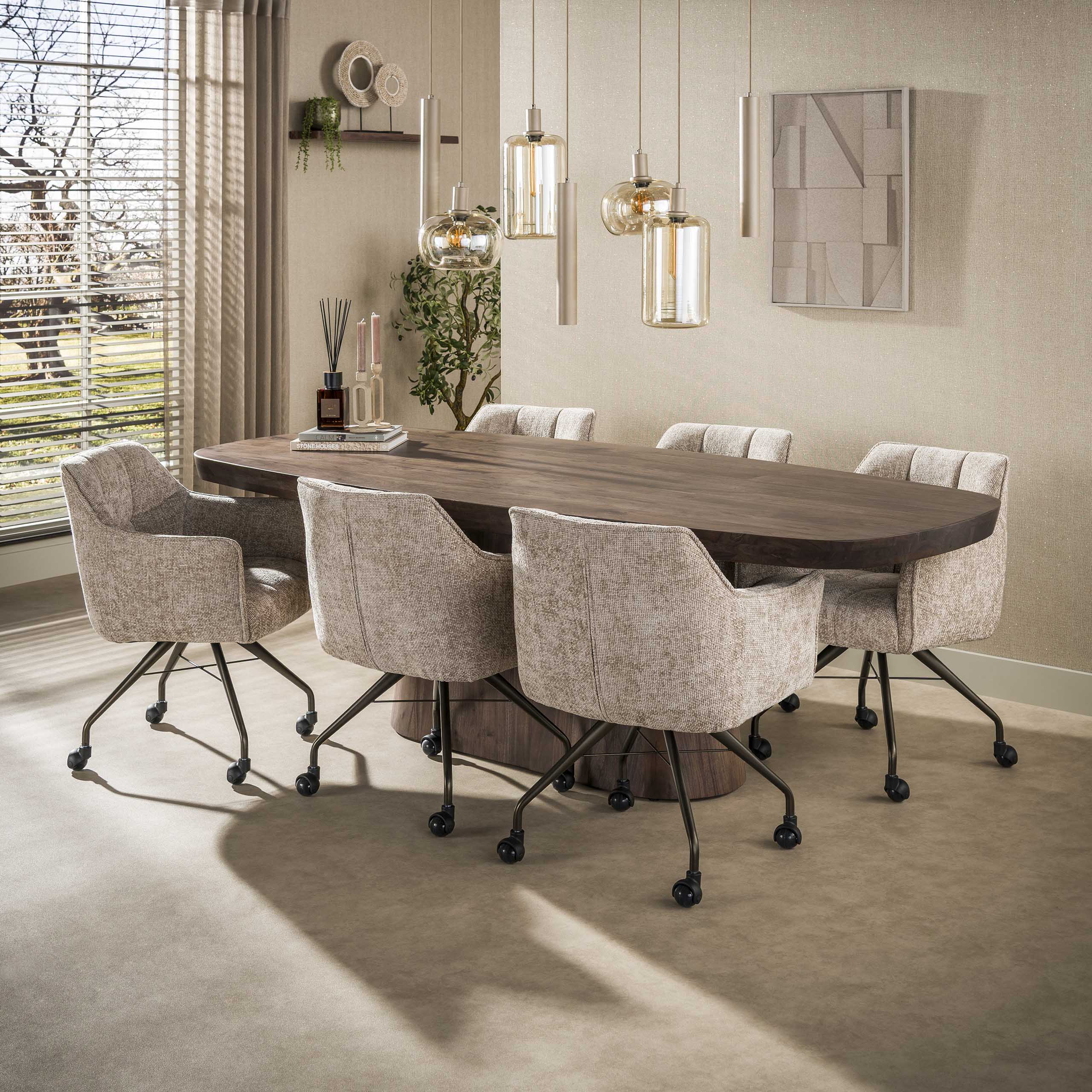 Hanglamp Serene 4+3-lichts / Beige - Zijlstra