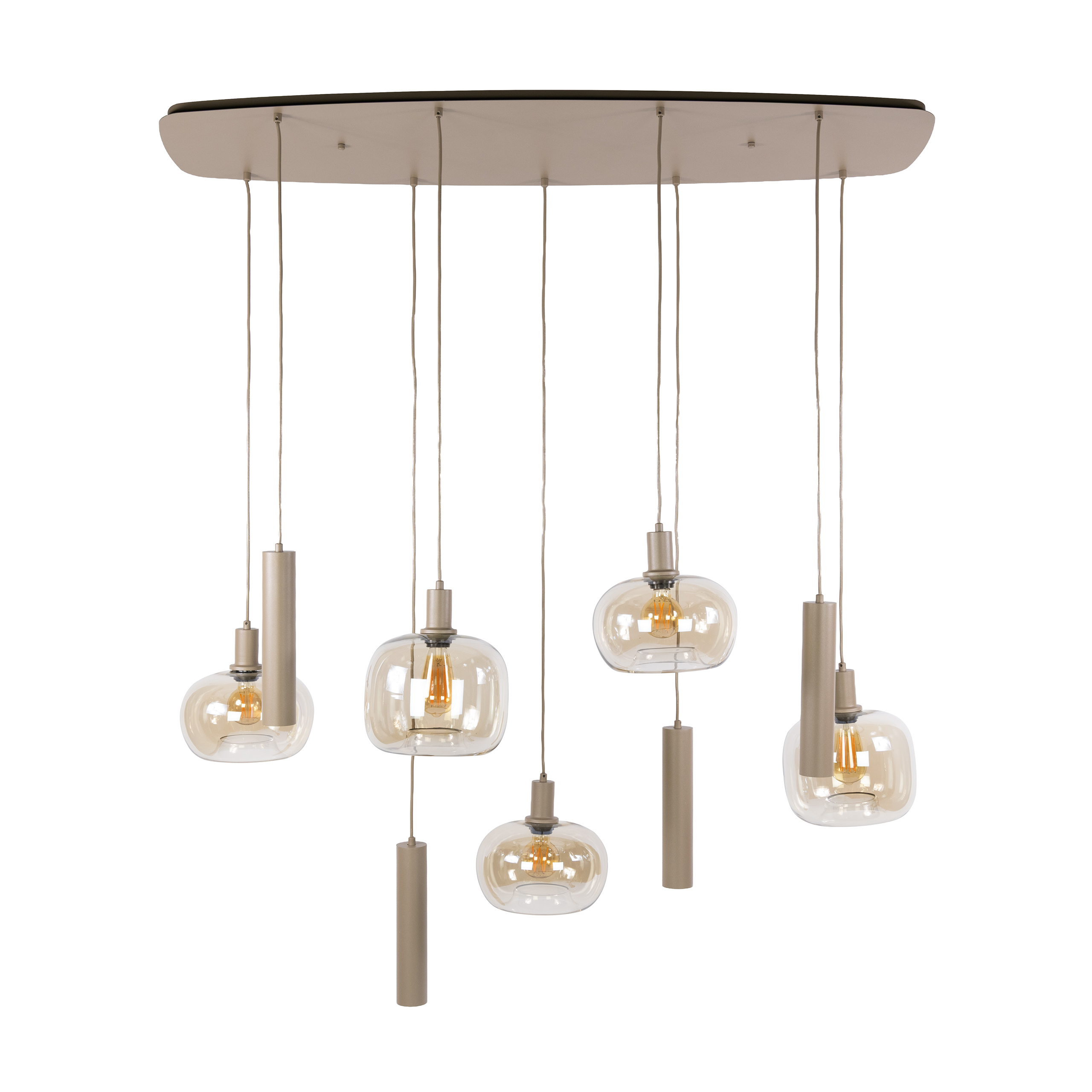 Hanglamp Serene 5+4-lichts / Beige - Zijlstra