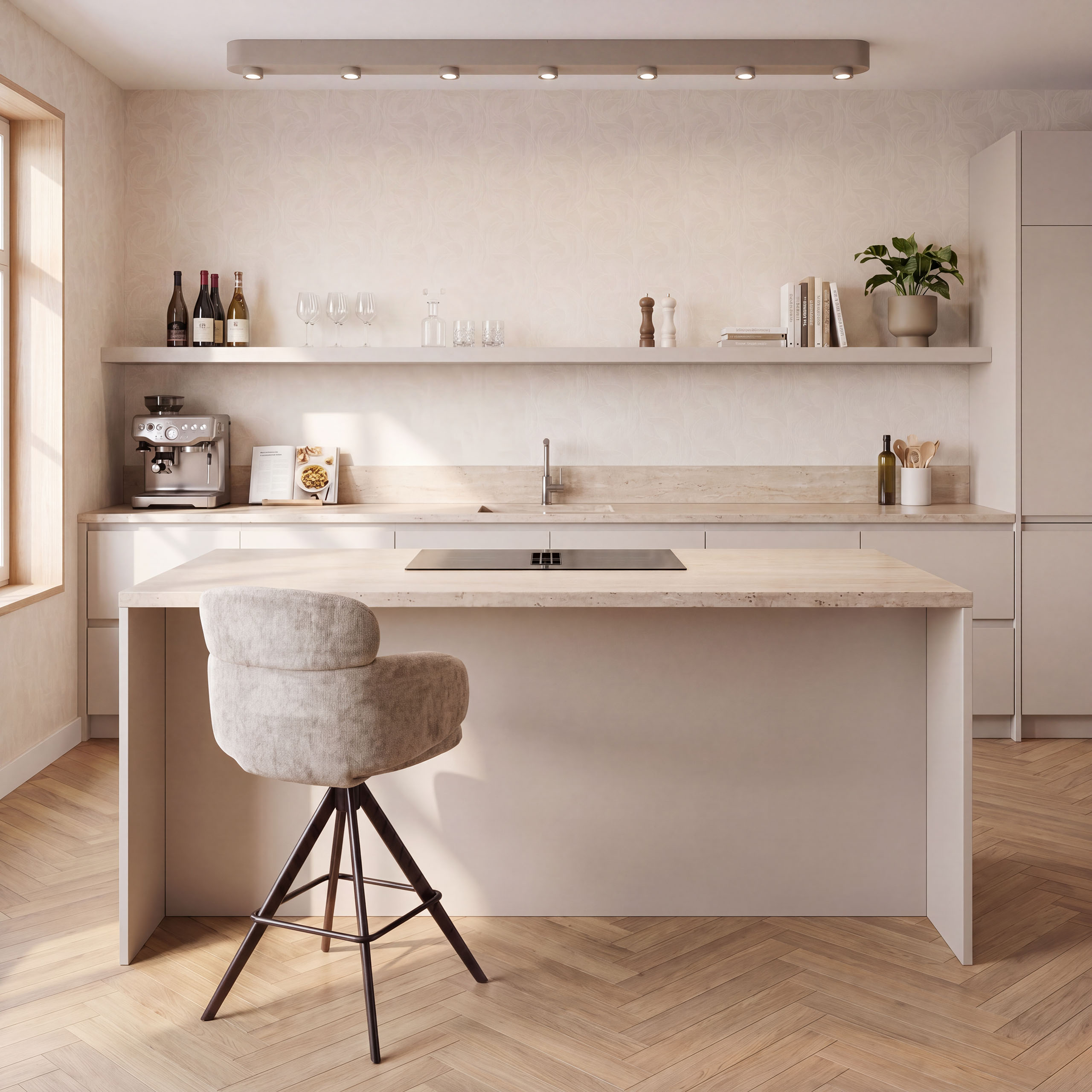 Plafondlamp Bar 7-lichts / Beige - Zijlstra