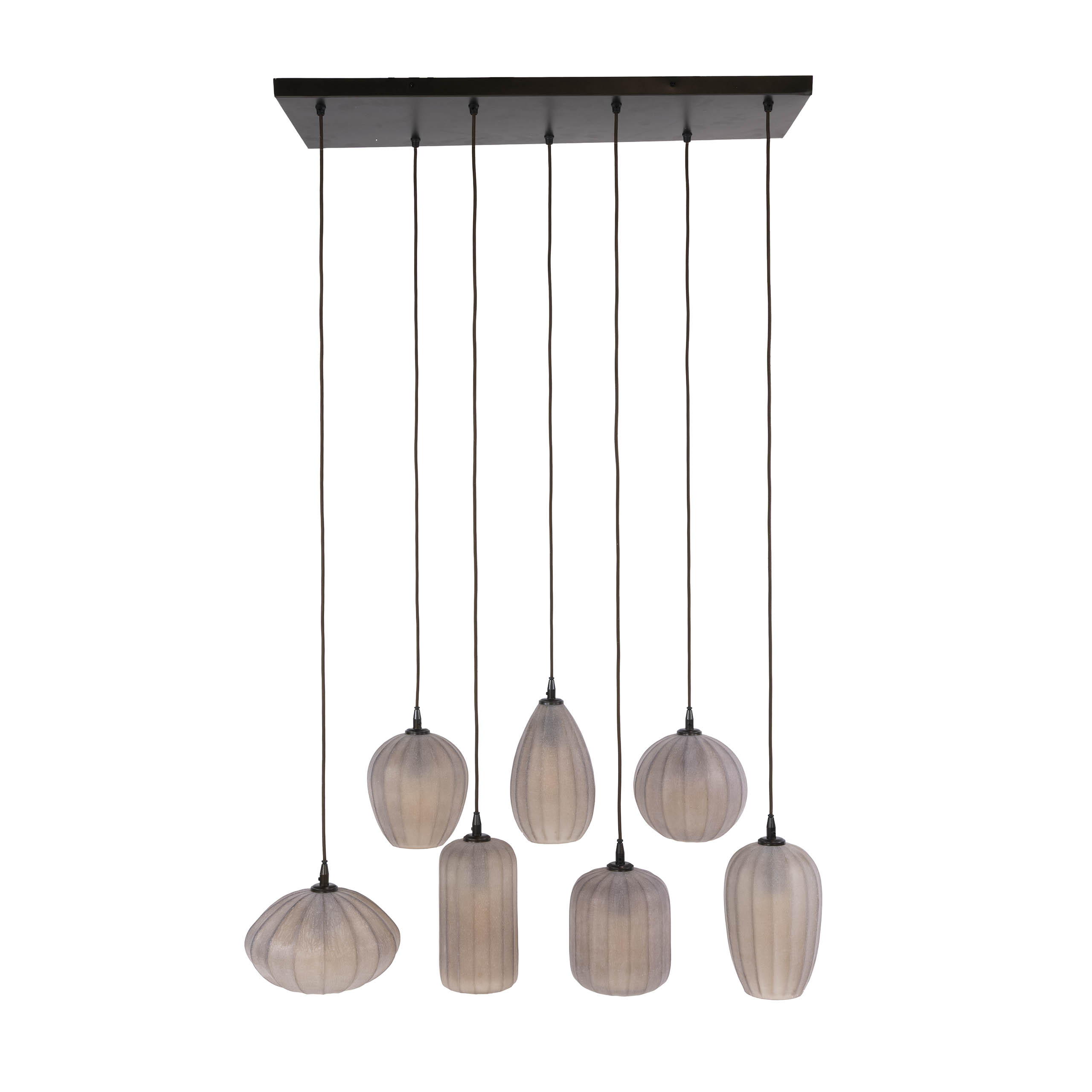 Pendelleuchte Altura 4+3-flammig in Sienna Braun satiniert (Sienna Braun-frosted) - Emmo Design
