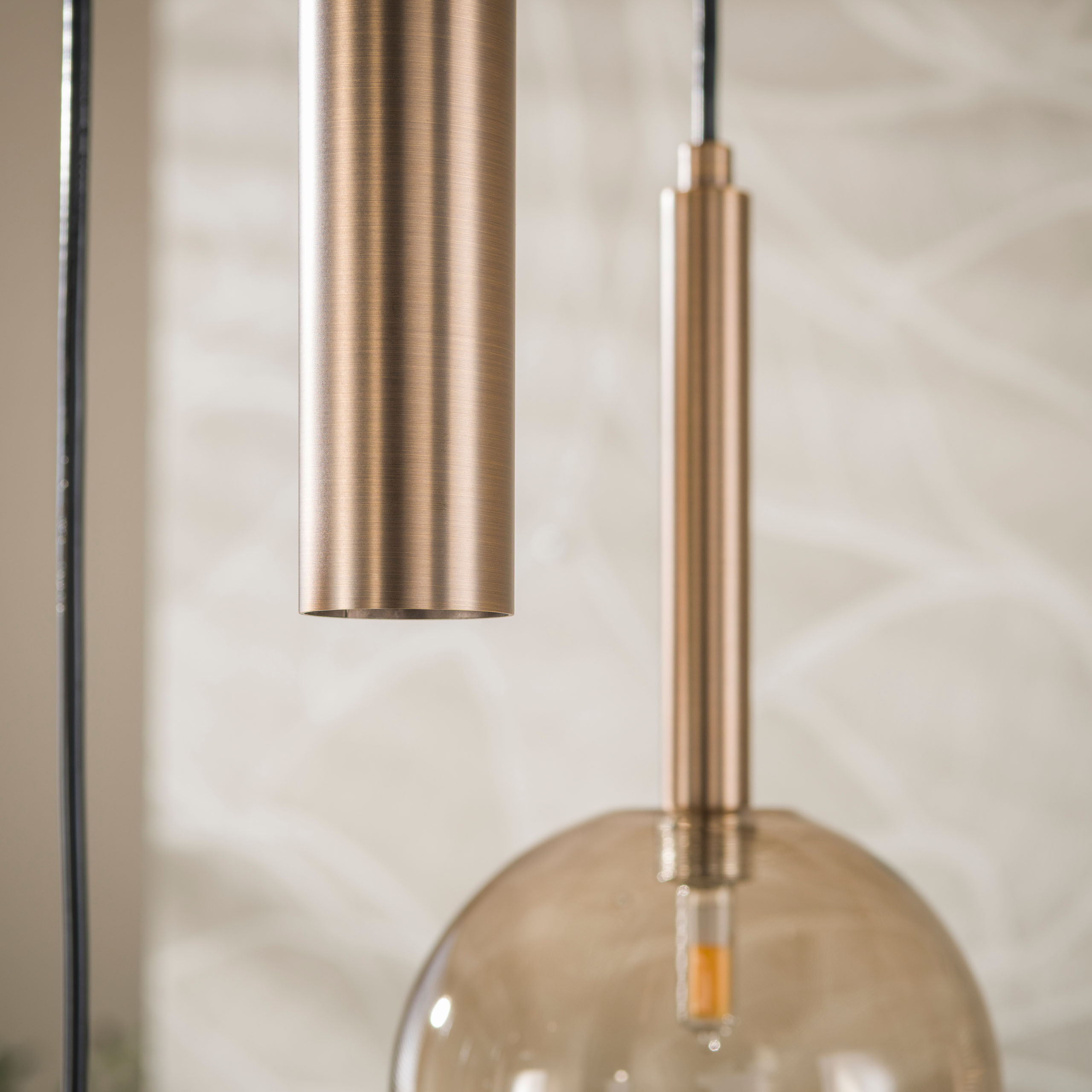 Pendant lamp Lustra getrapt 5-light in bronze plated (Brons plated) - Emmo Design