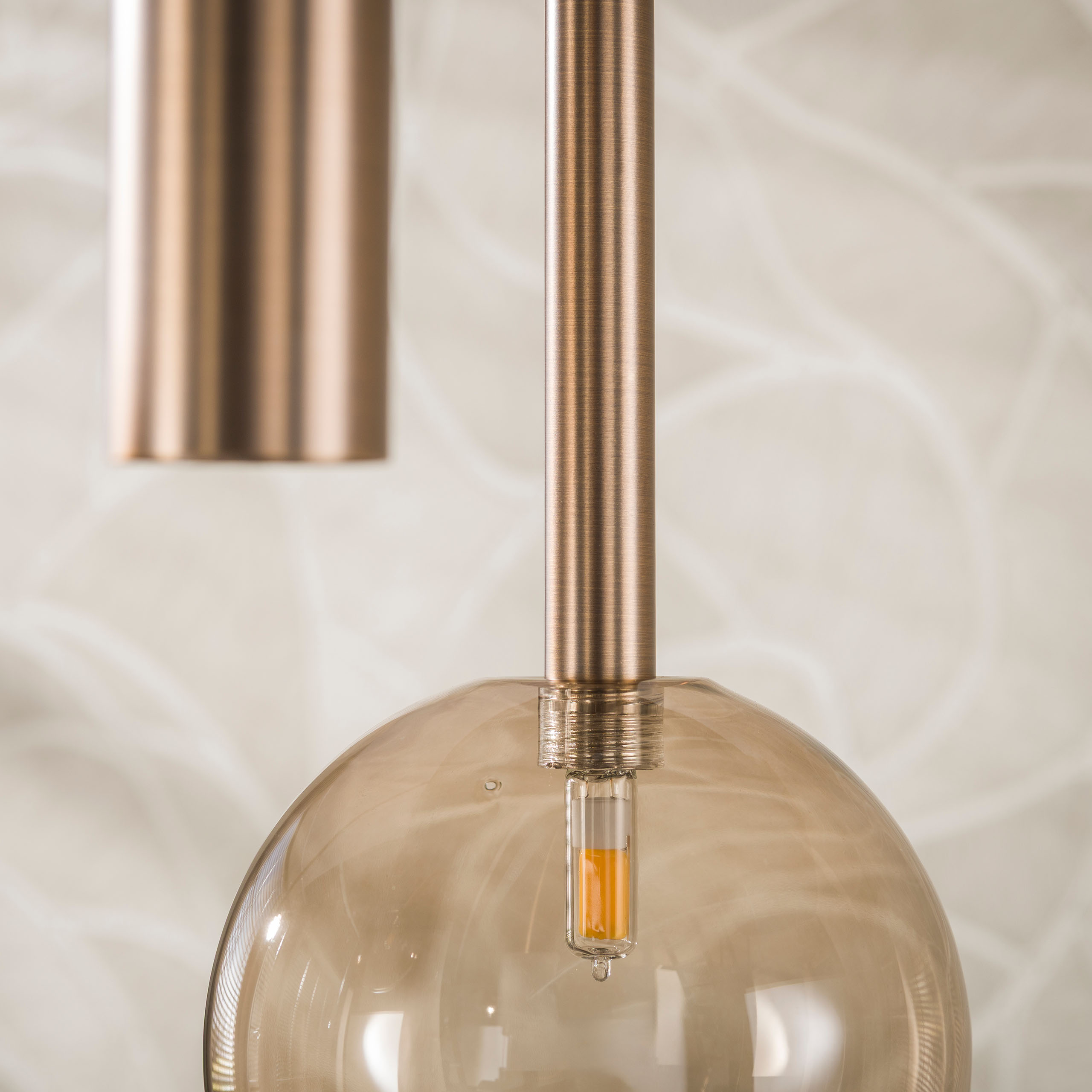 Hanglamp Lustra getrapt 5-lichts in brons plated - Emmo Design