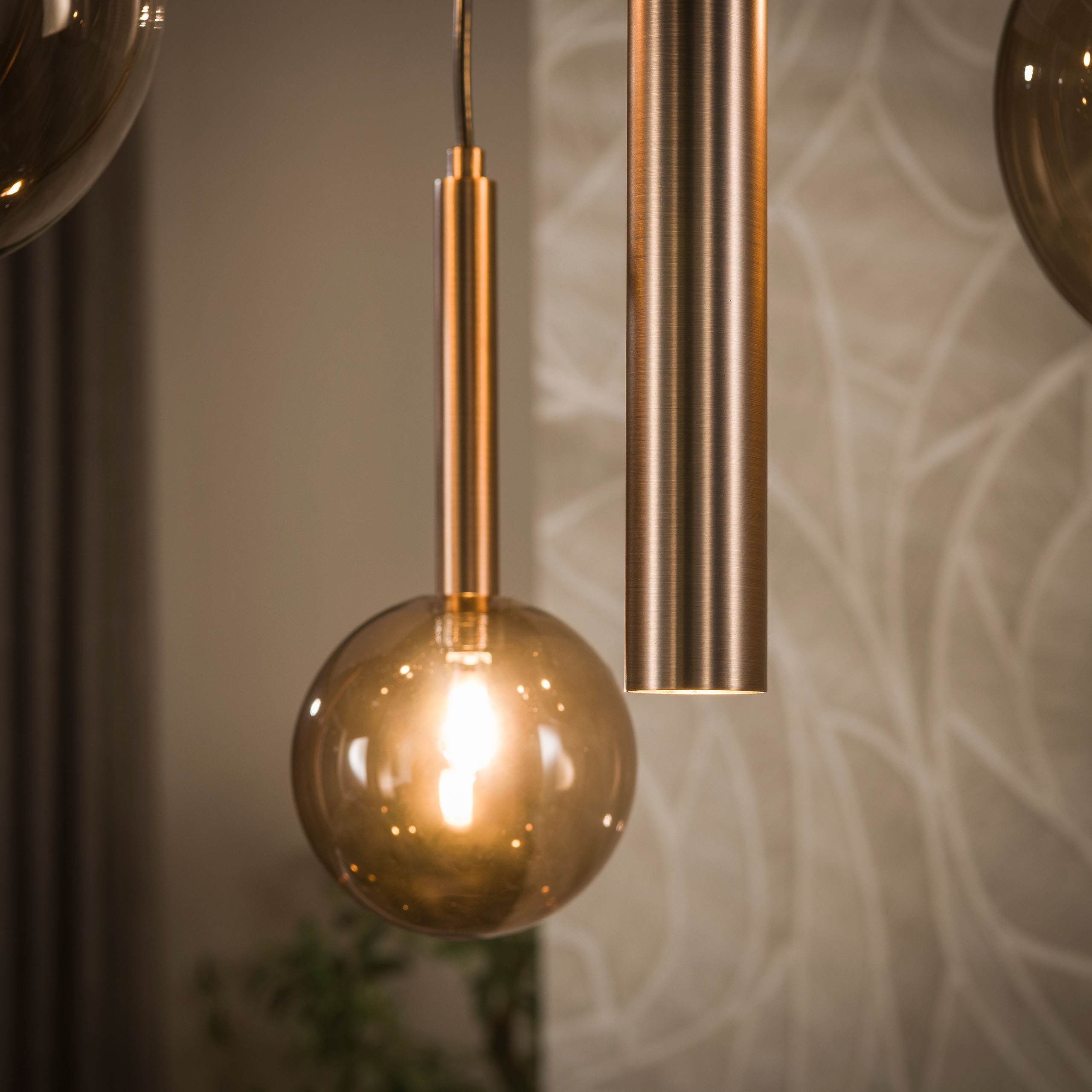Pendant lamp Lustra 4+3-light in bronze plated (Brons plated) - Emmo Design