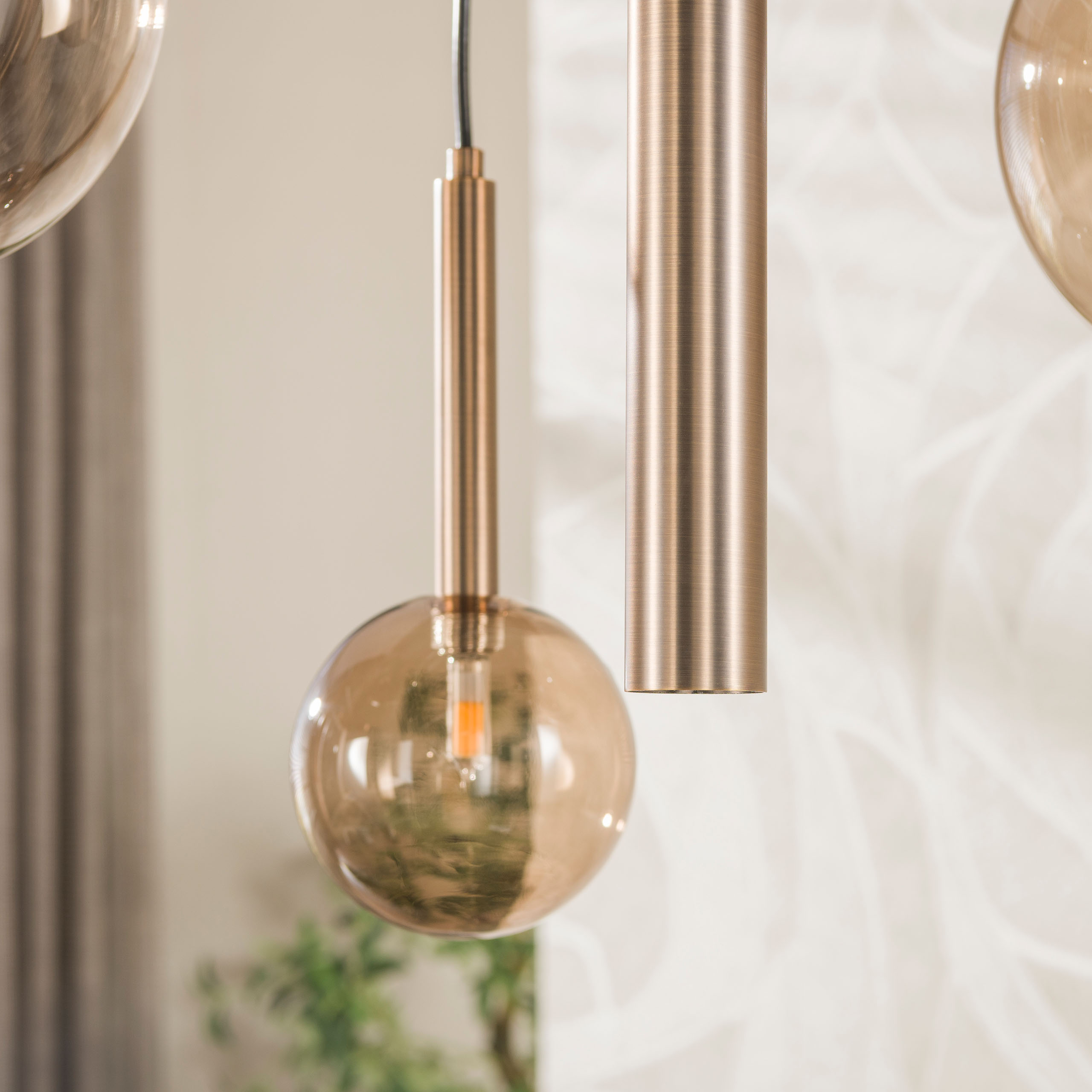Hanglamp Lustra 4+3-lichts in brons plated - Emmo Design
