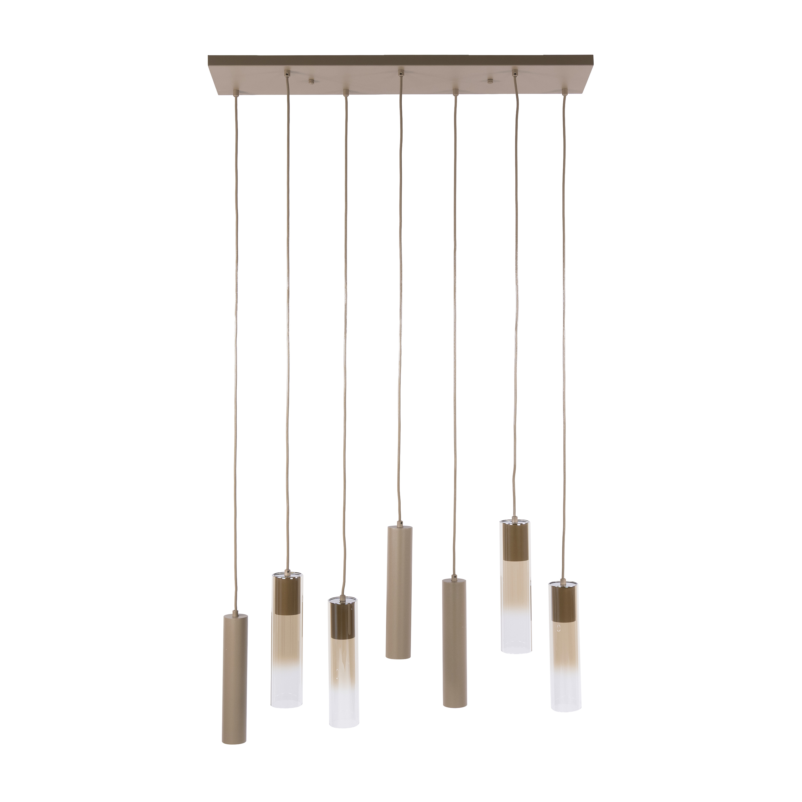 Pendant Light Lungo 4+3-light / Beige - Zijlstra