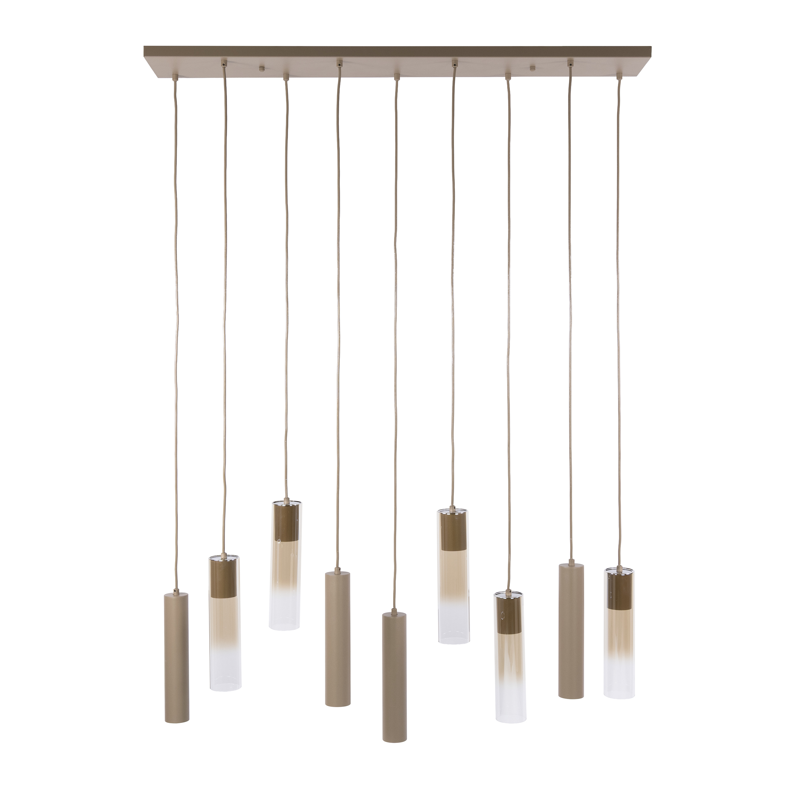Pendelleuchte Lungo 5+4-flammig in Beige - Emmo Design