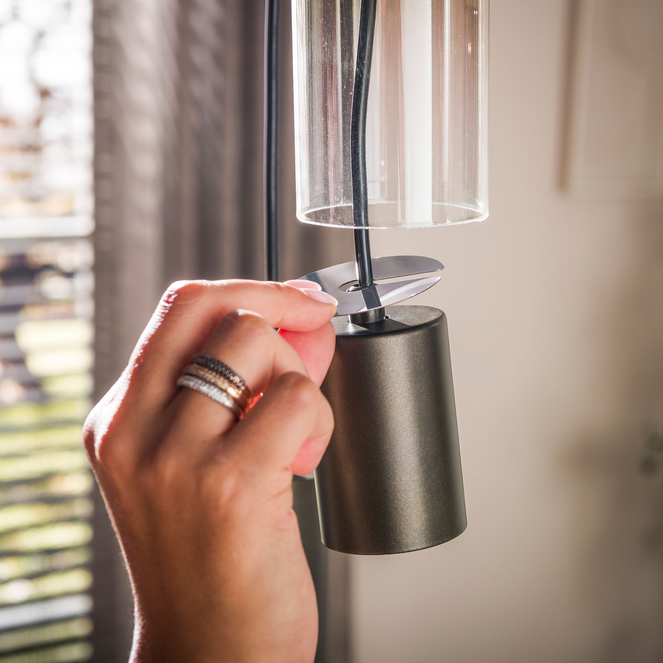 Hanglamp Lungo 5+4-lichts / Sienna bruin - Zijlstra