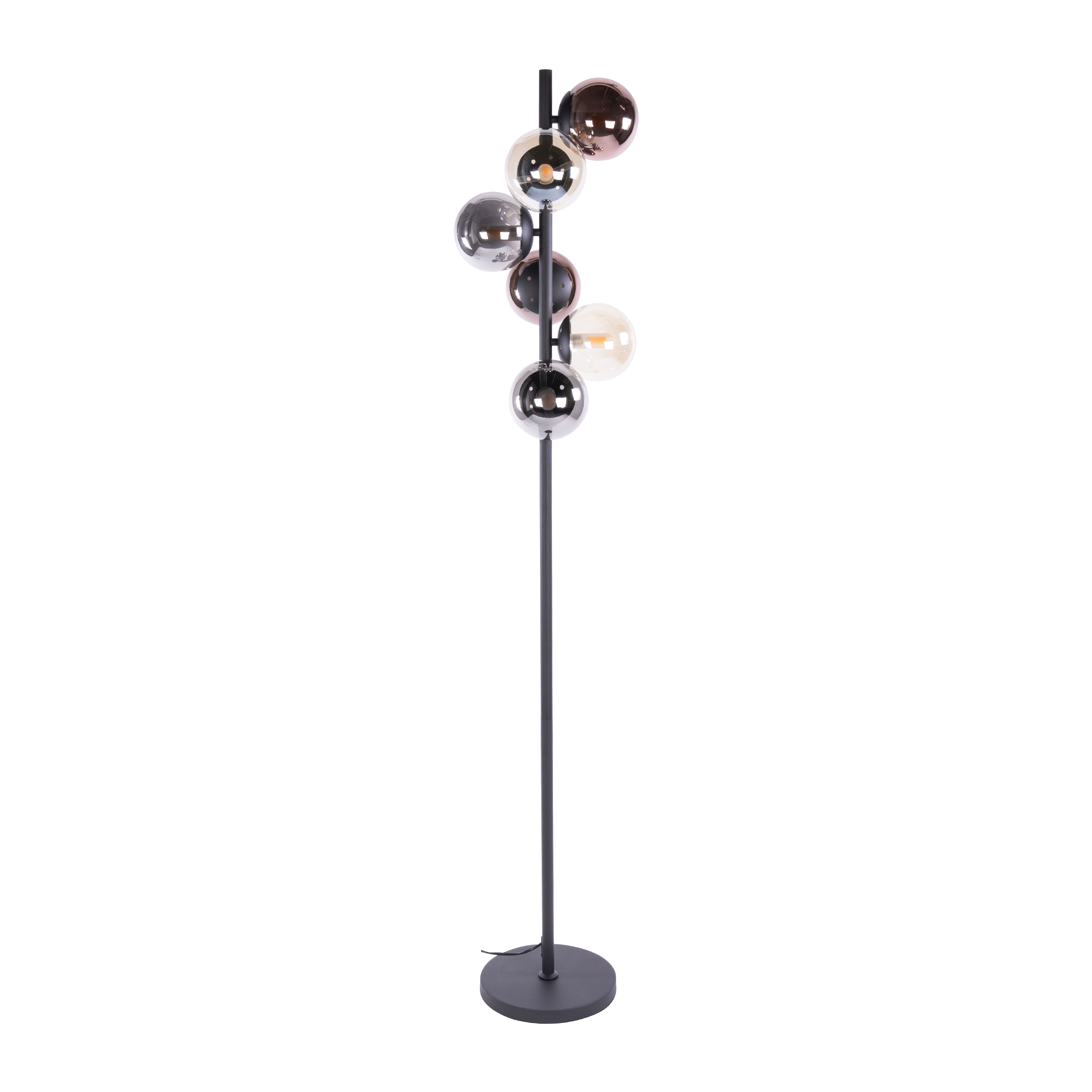 Lámpara de pie Orb de 6 luces / Negro - Zijlstra