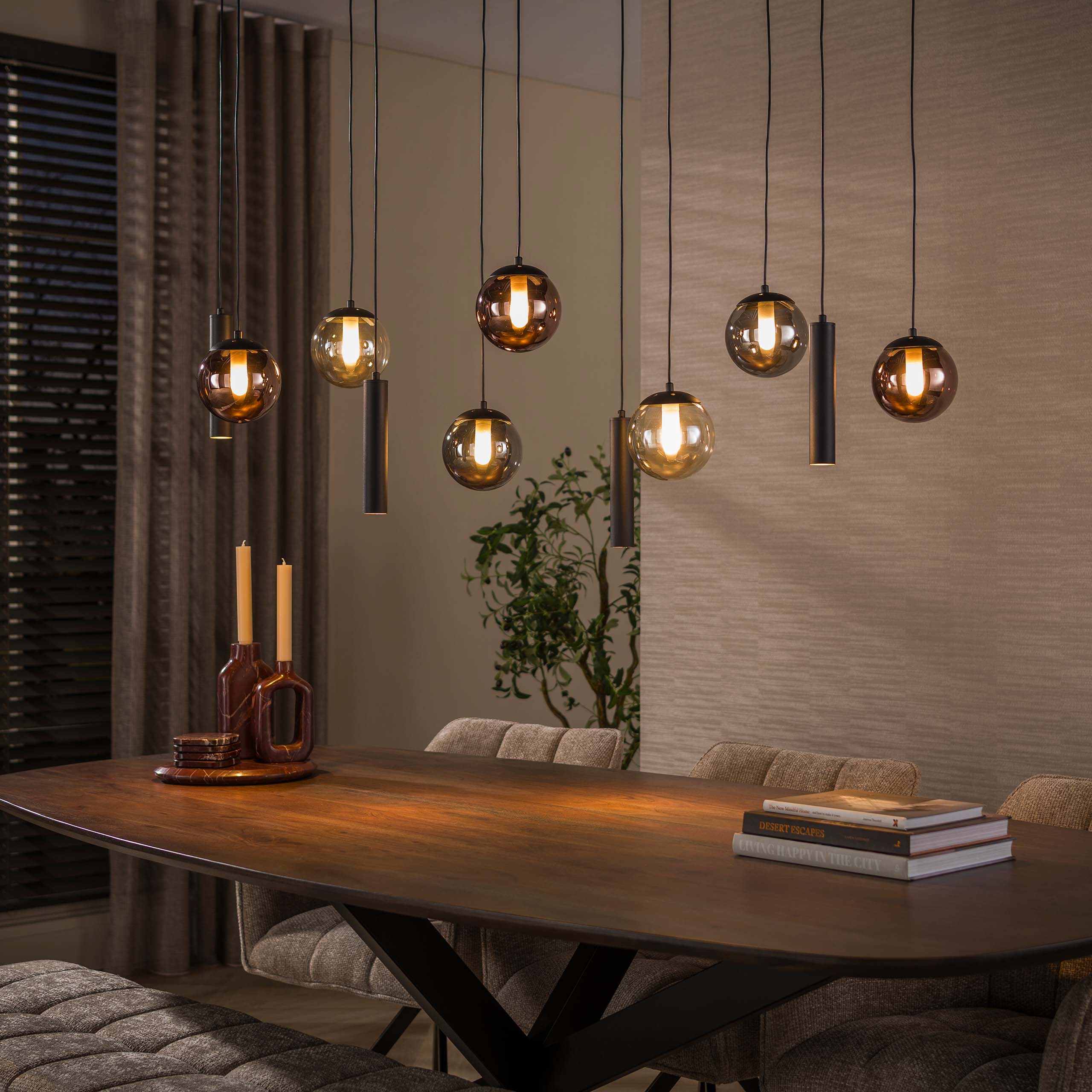 Hanglamp Orb 6+5-lichts / Zwart - Zijlstra