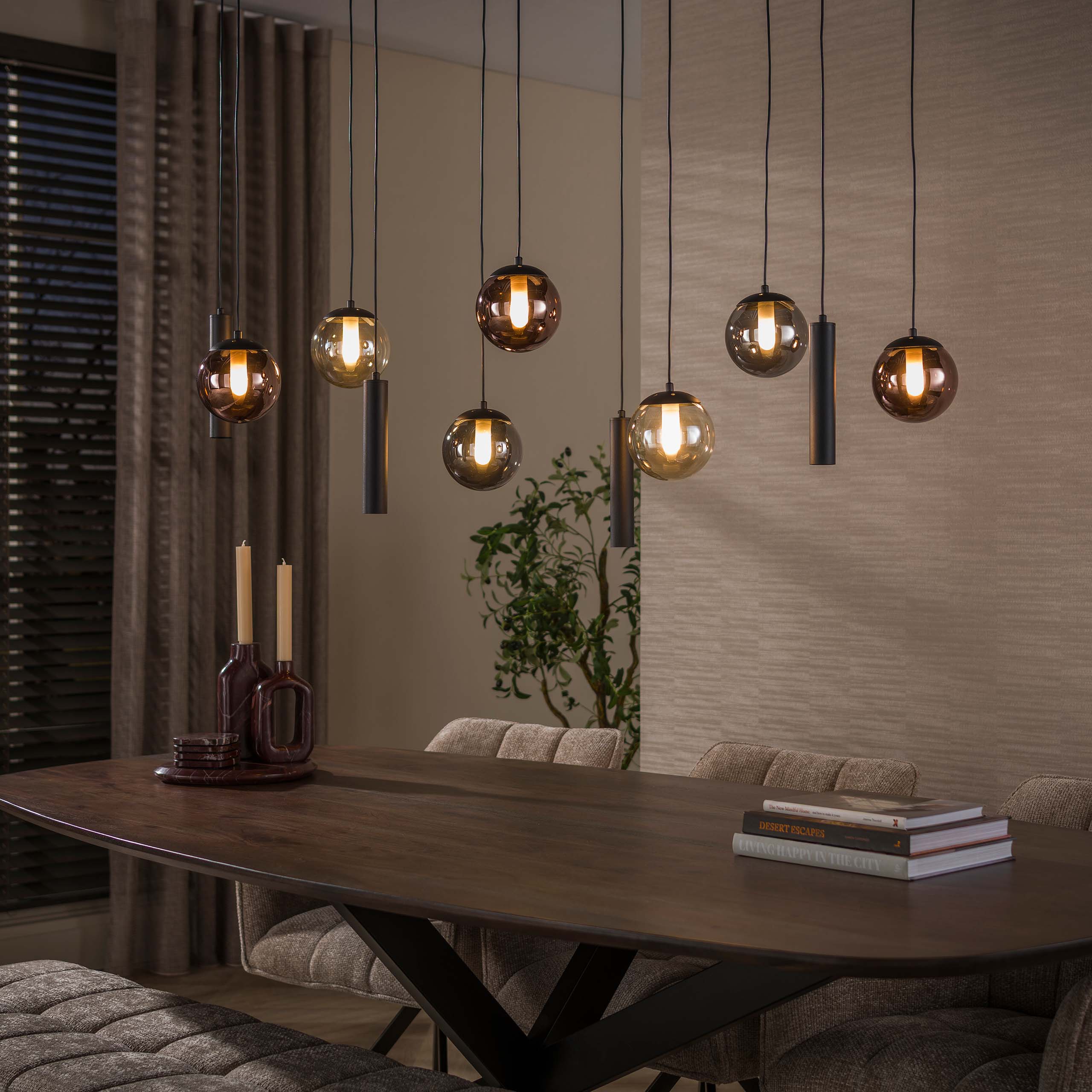Hanglamp Orb 6+5-lichts / Zwart - Zijlstra