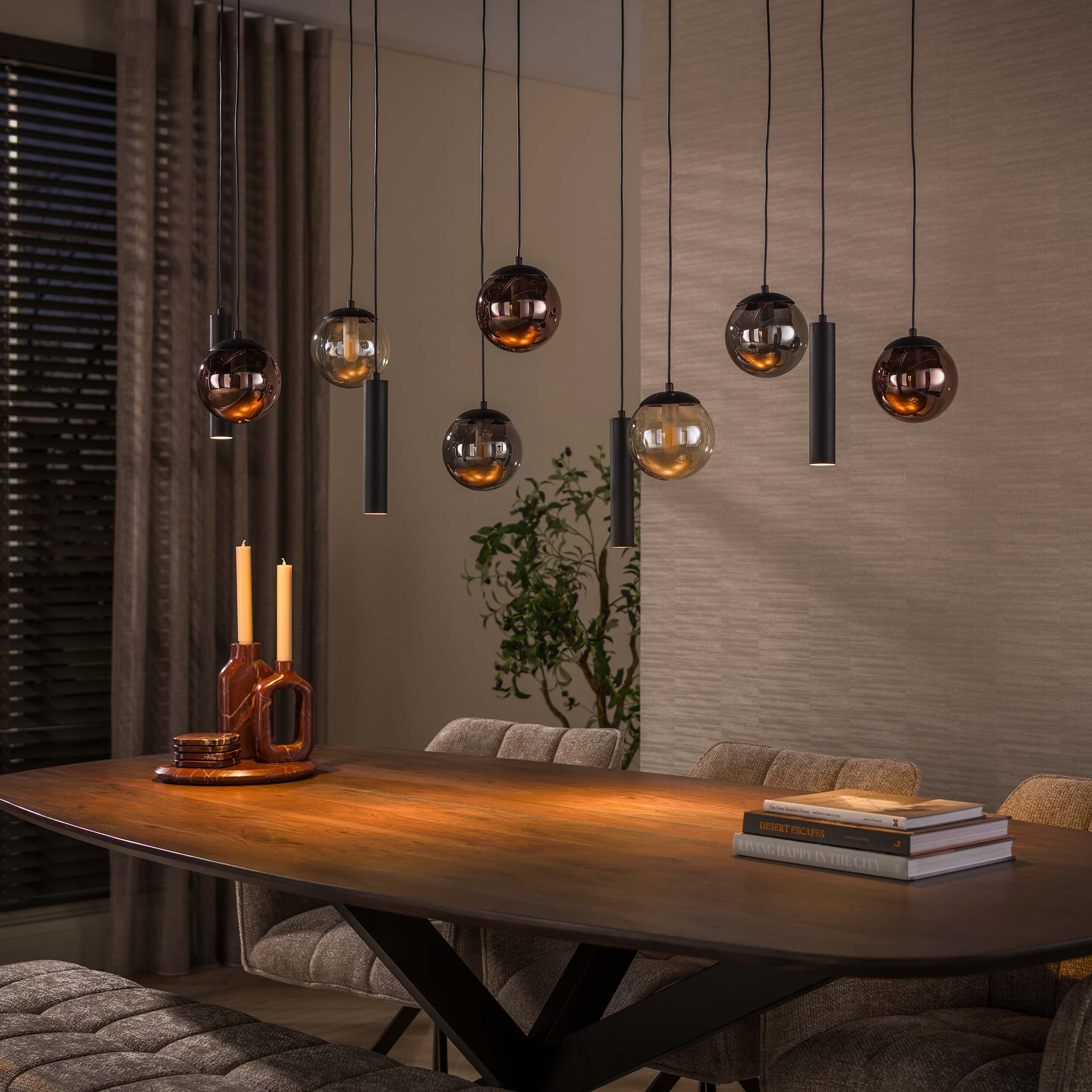 Hanglamp Orb 6+5-lichts / Zwart - Zijlstra
