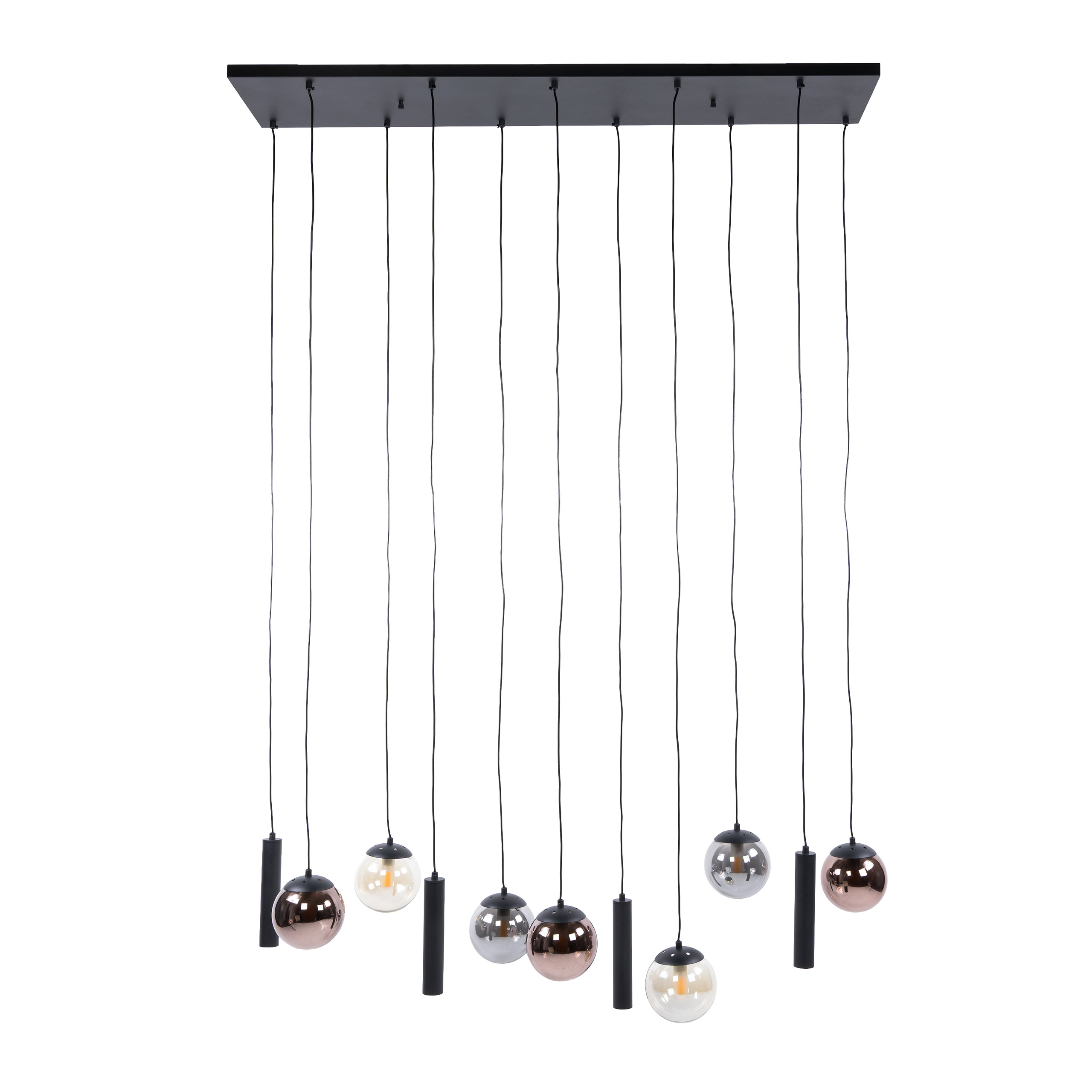 Pendelleuchte Orb 6+5-lichts, Zwart - Zijlstra