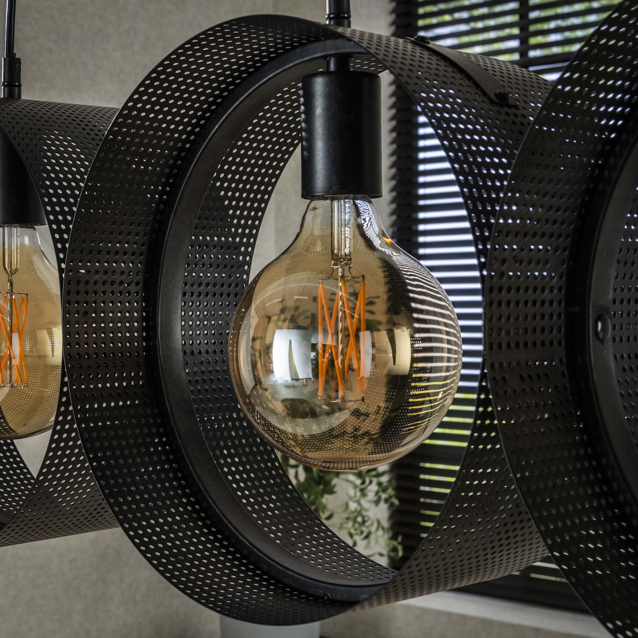 Hanglamp Ring mesh 4-lichts / Charcoal - Zijlstra