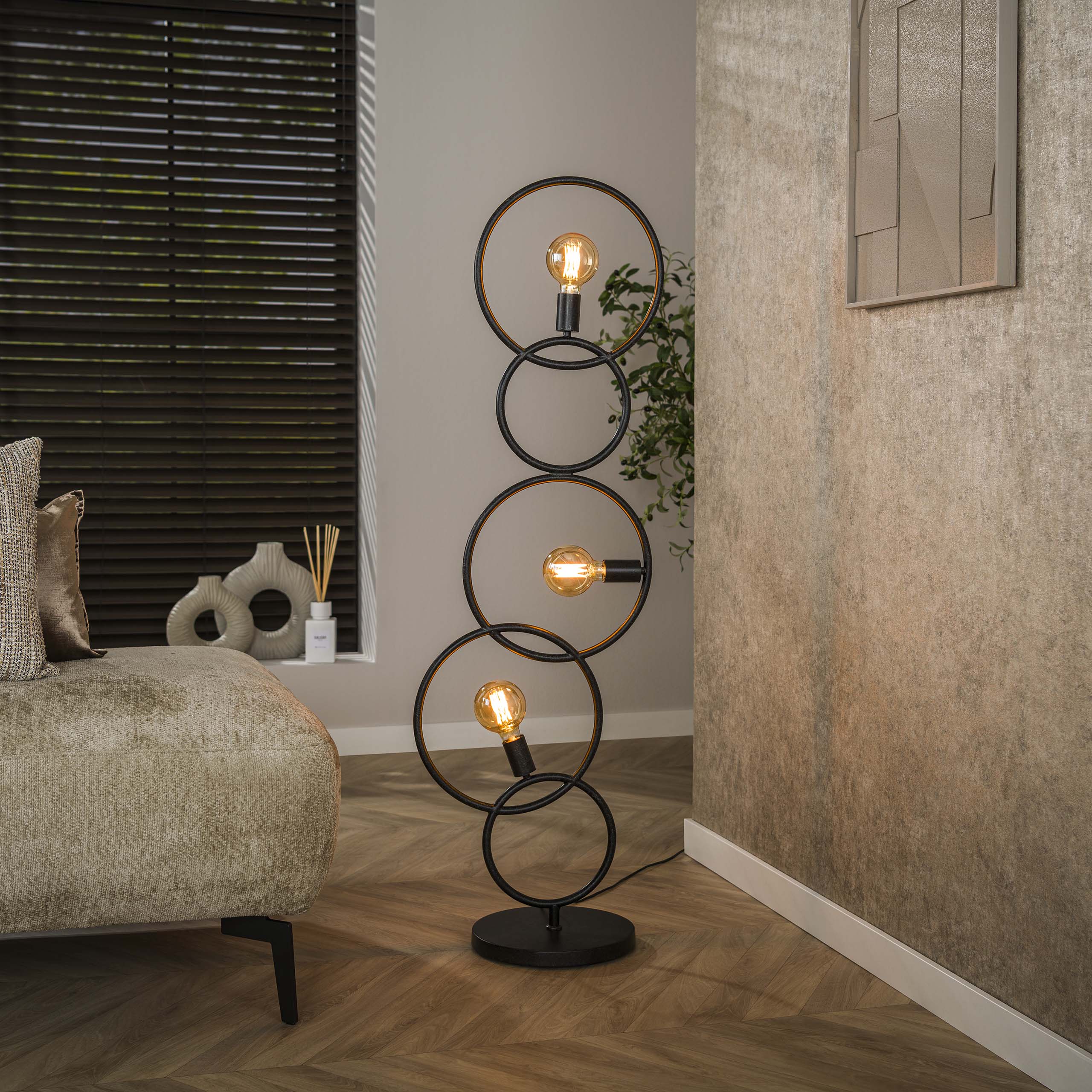 Floor Lamp Loop 3-light / Artic black - Zijlstra