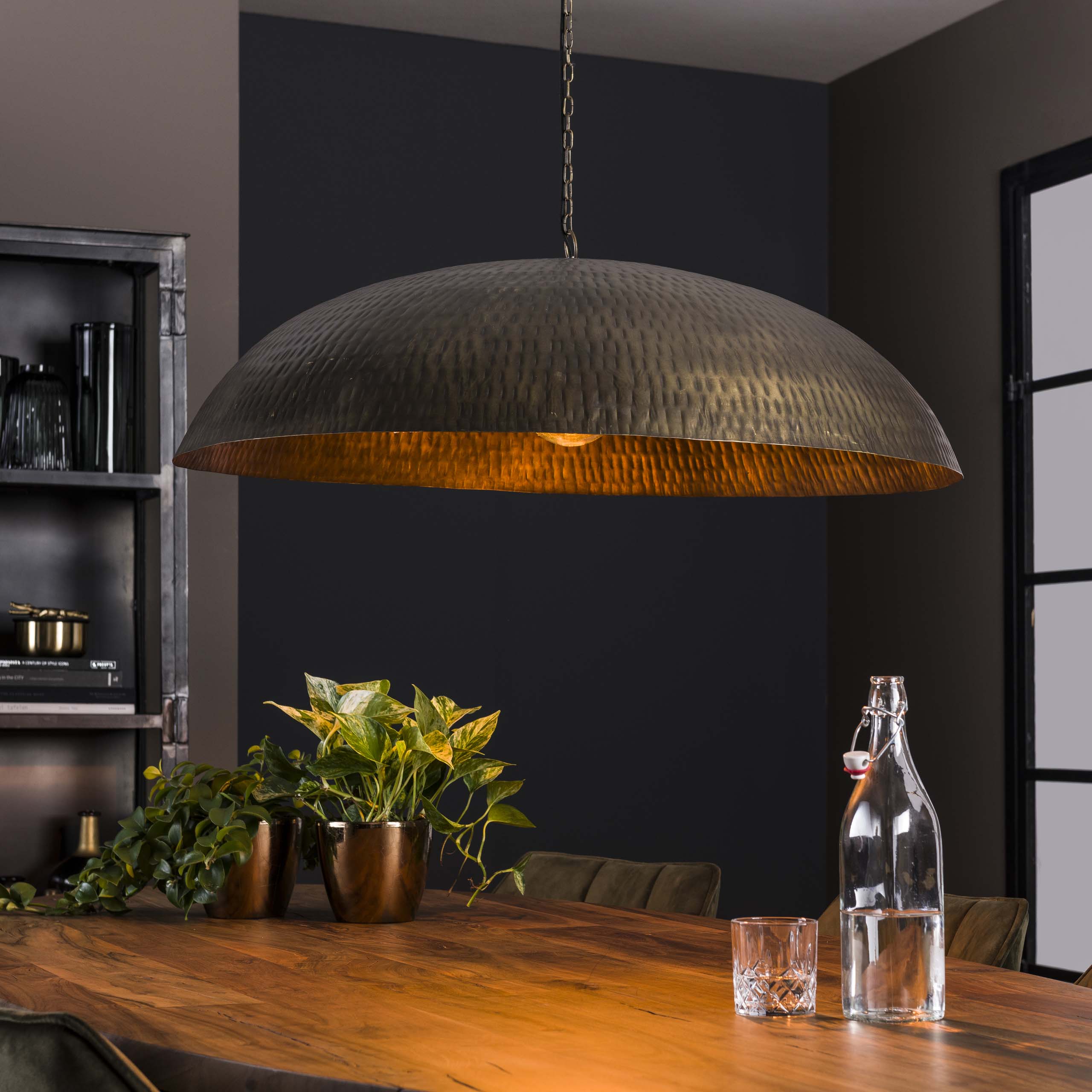 Hanglamp Cupola 1-lichts Ø90cm / Antiek brons - Zijlstra