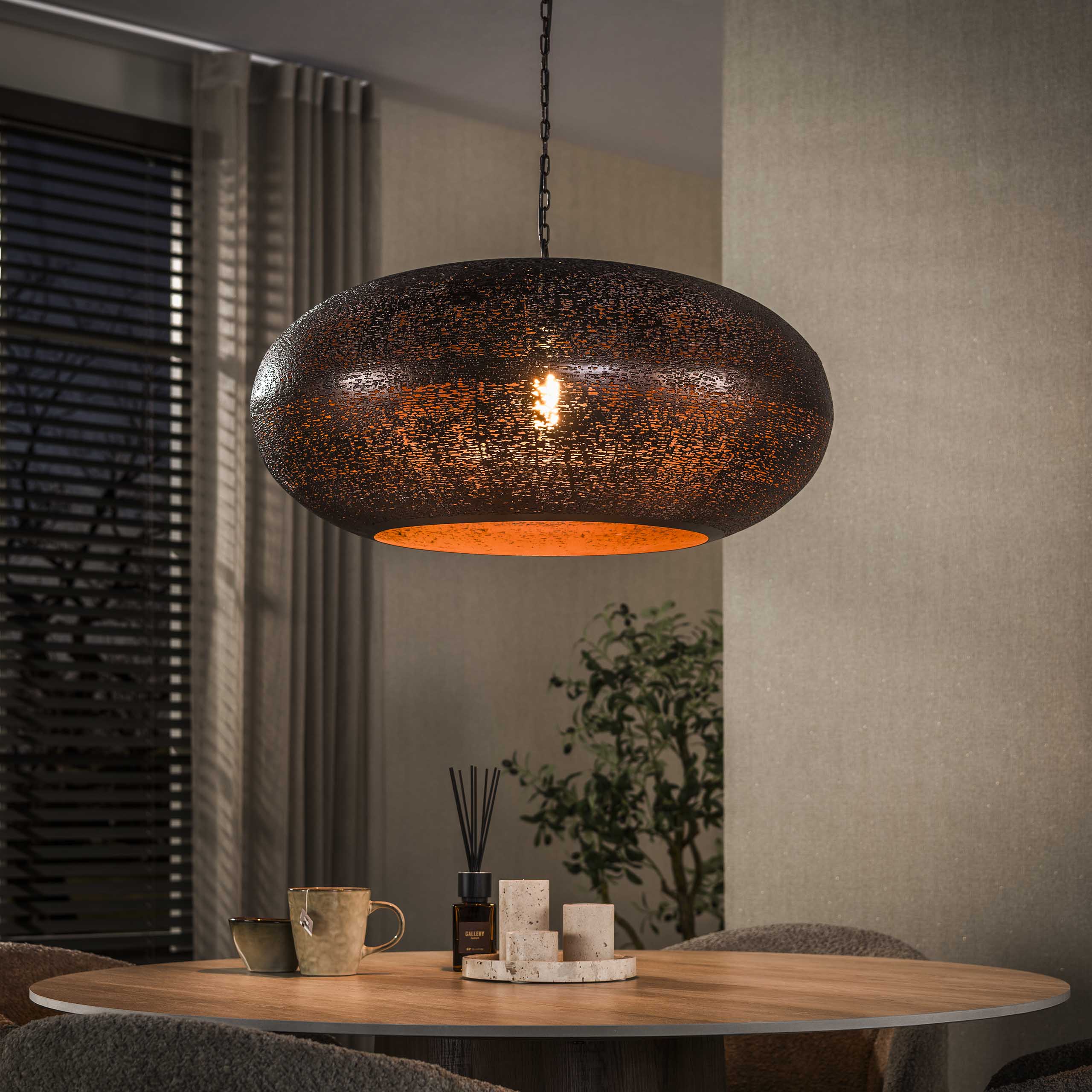 Hanglamp Cielo 1-lichts Ø68cm / Antiek koper - Zijlstra