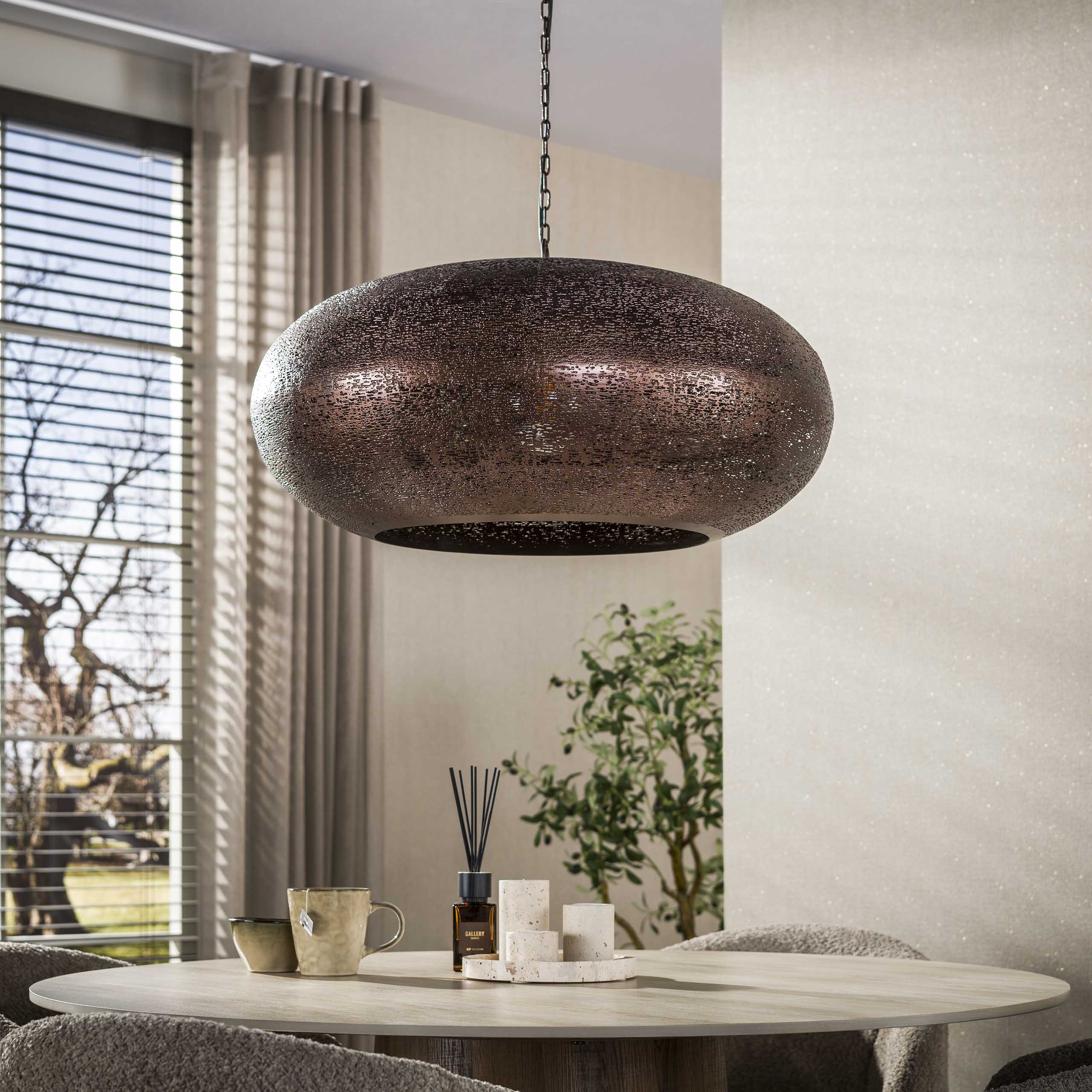 Hanglamp Cielo 1-lichts Ø68cm / Antiek koper - Zijlstra
