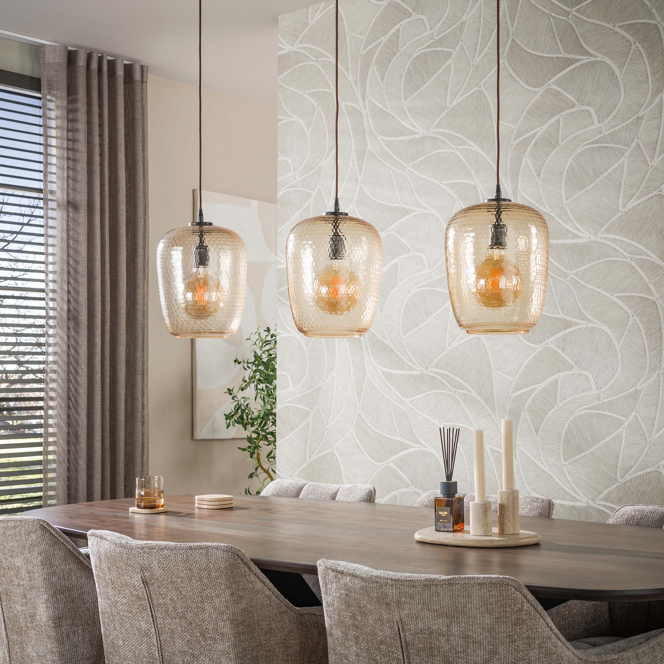 Hanglamp Python 3-lichts / Amber glas - Zijlstra