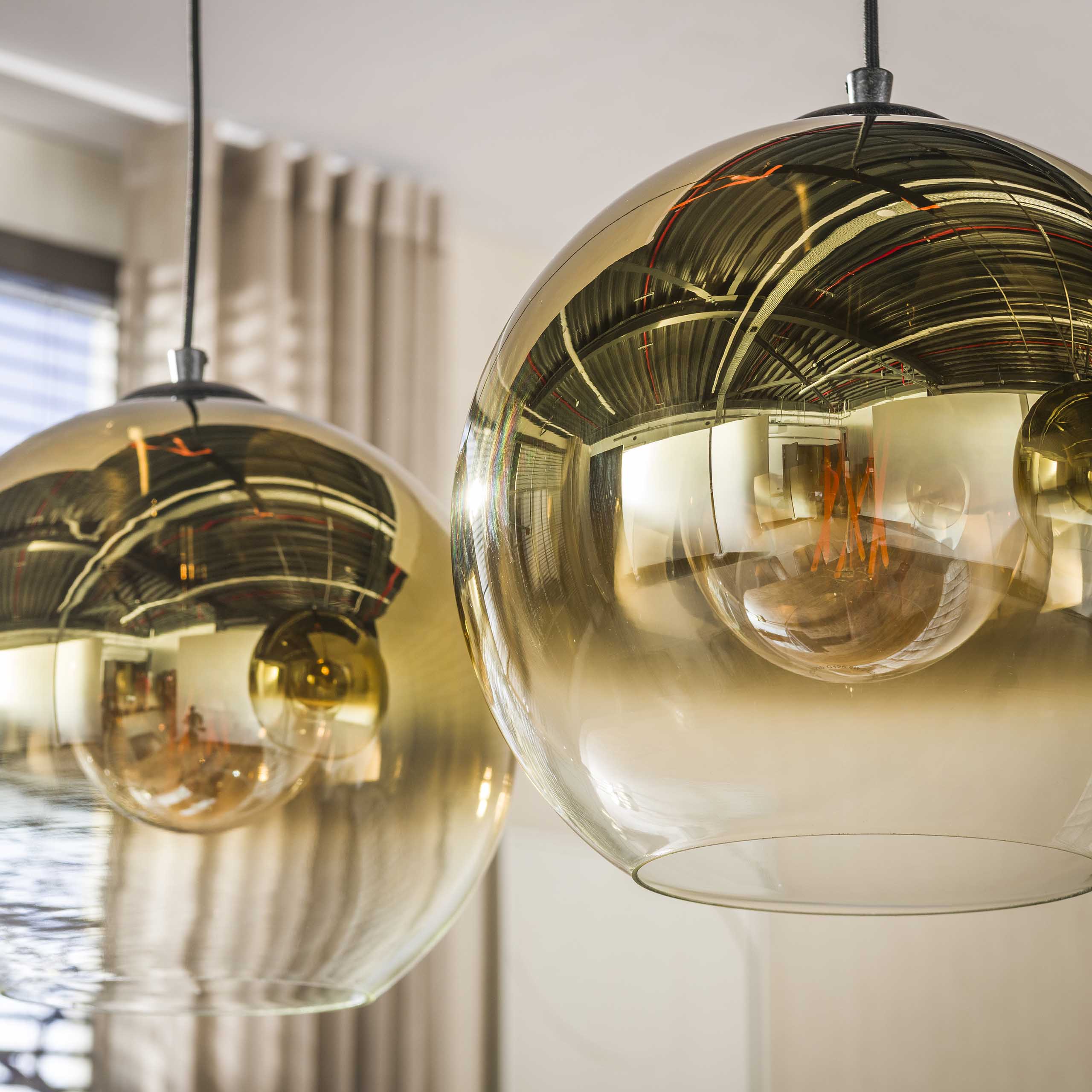 Hanglamp Bubble Shaded 3-lichts / Goud - Zijlstra