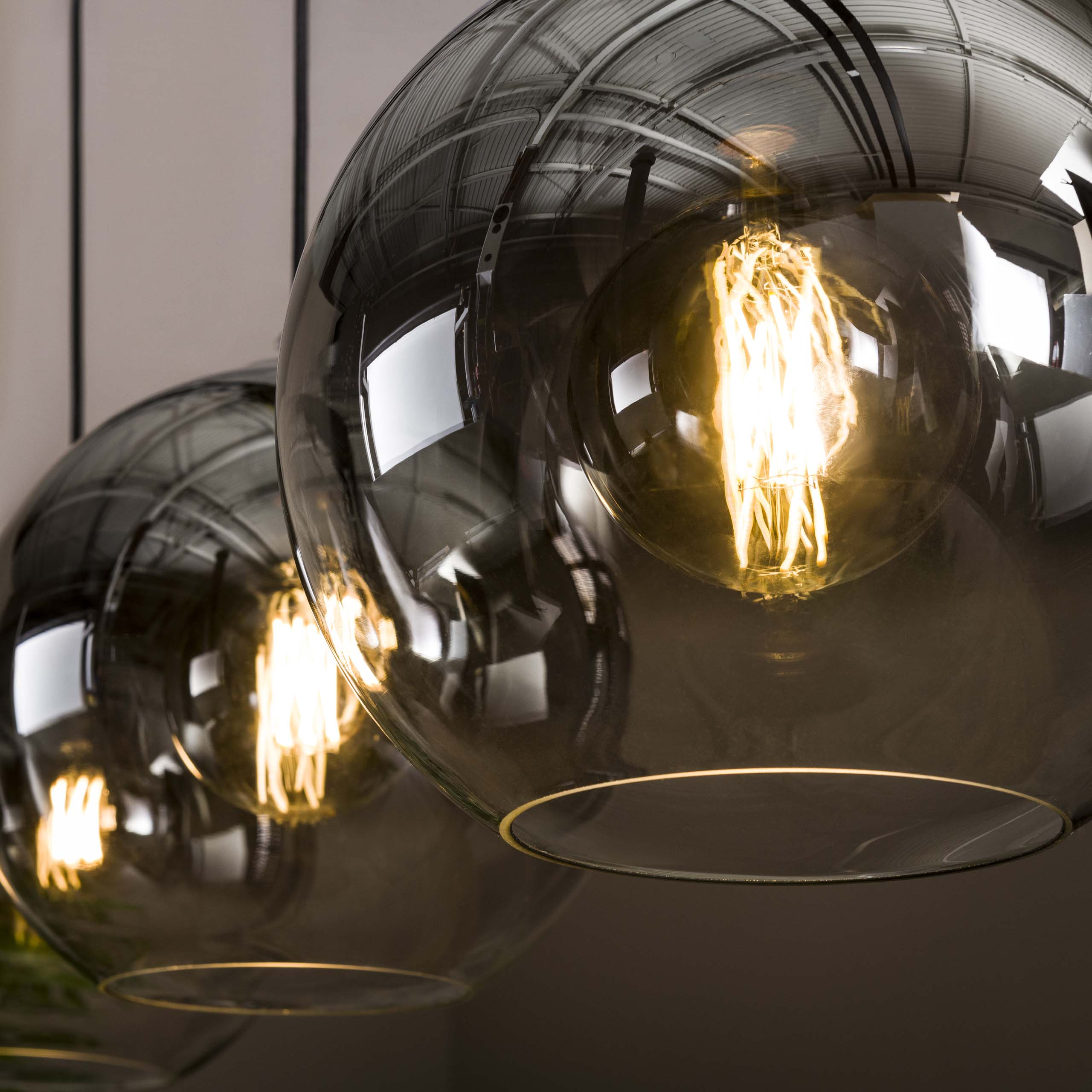 Hanglamp Bubble Shaded 3-lichts / Oud zilver - Zijlstra