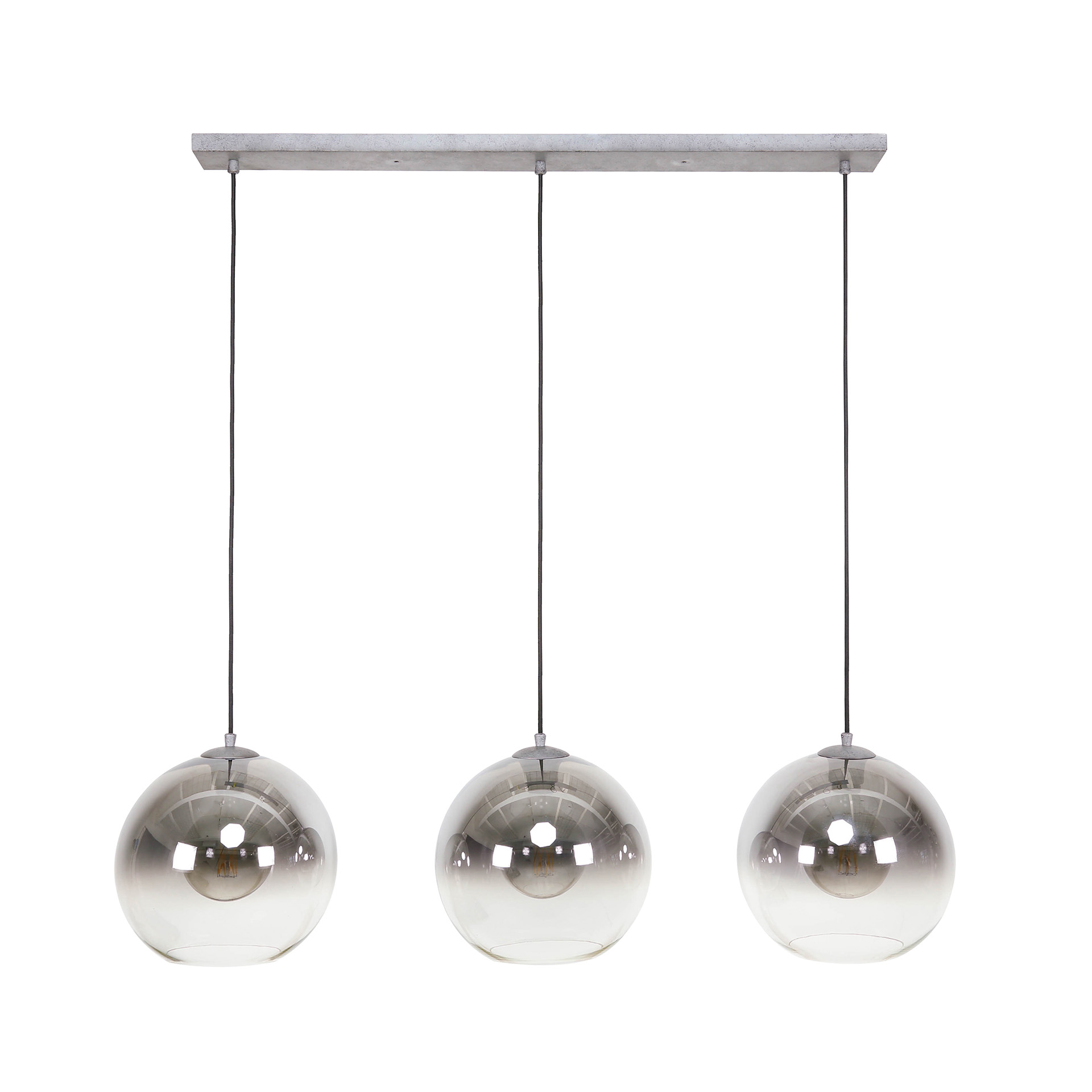Hanglamp Bubble Shaded 3-lichts / Oud zilver - Zijlstra