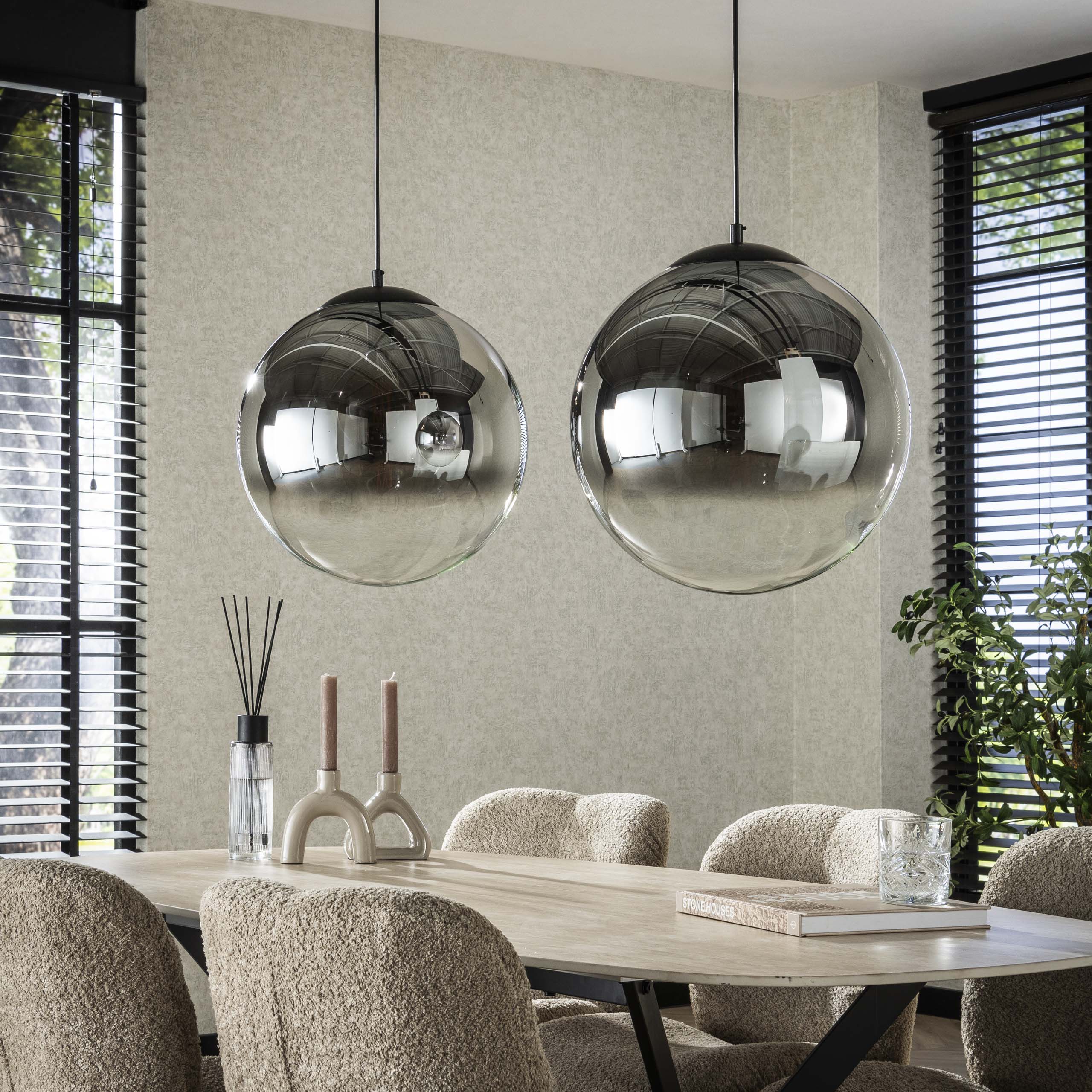 Pendelleuchte Bubble Shaded XL 2-flammig in Artic Schwarz - Emmo Design